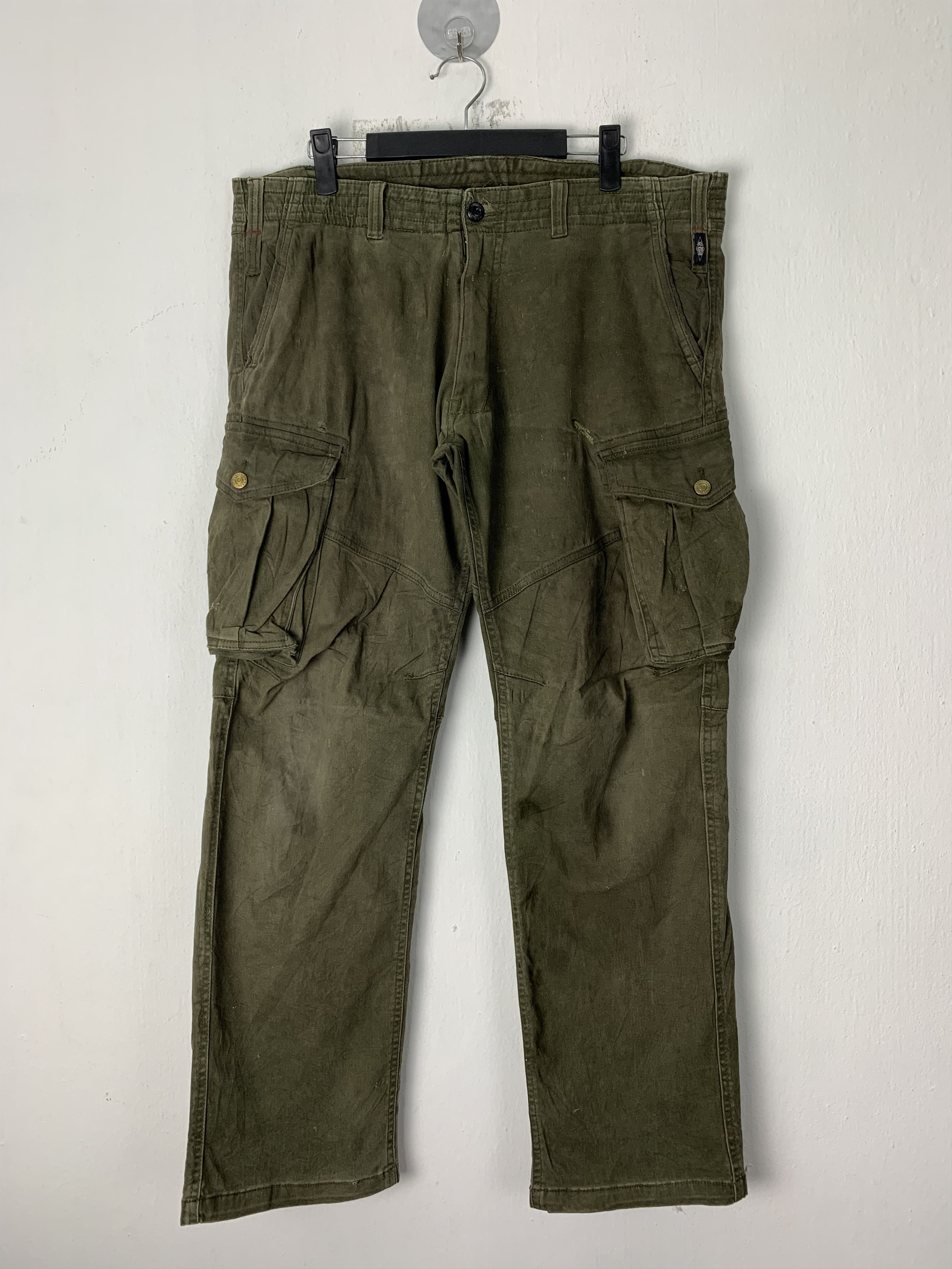 Japanese Brand Japan stripe GERIDE tactical cargo multipocket pants #133 Size US 35 - 1 Thumbnail