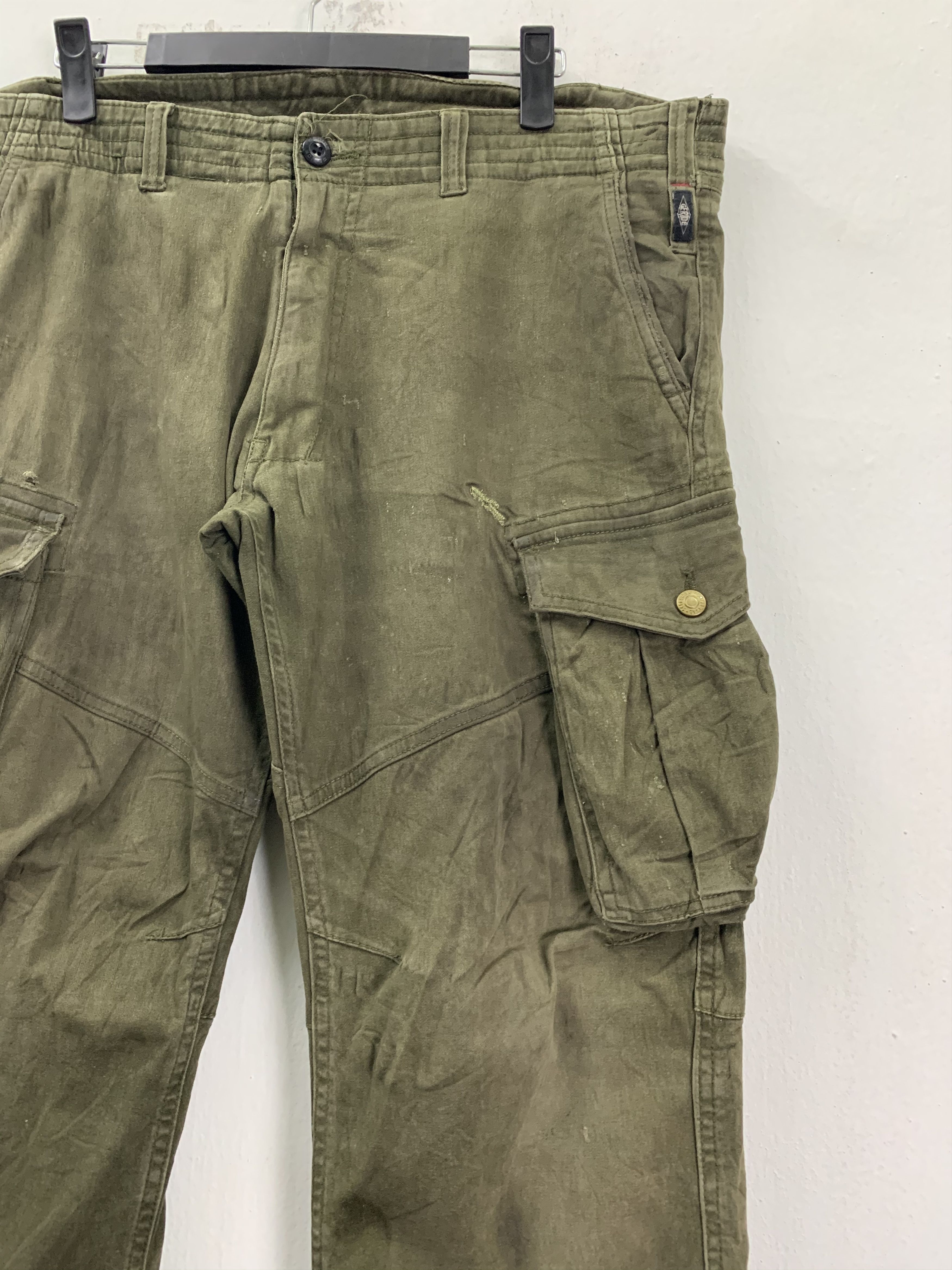 Japanese Brand Japan stripe GERIDE tactical cargo multipocket pants #133 Size US 35 - 5 Thumbnail