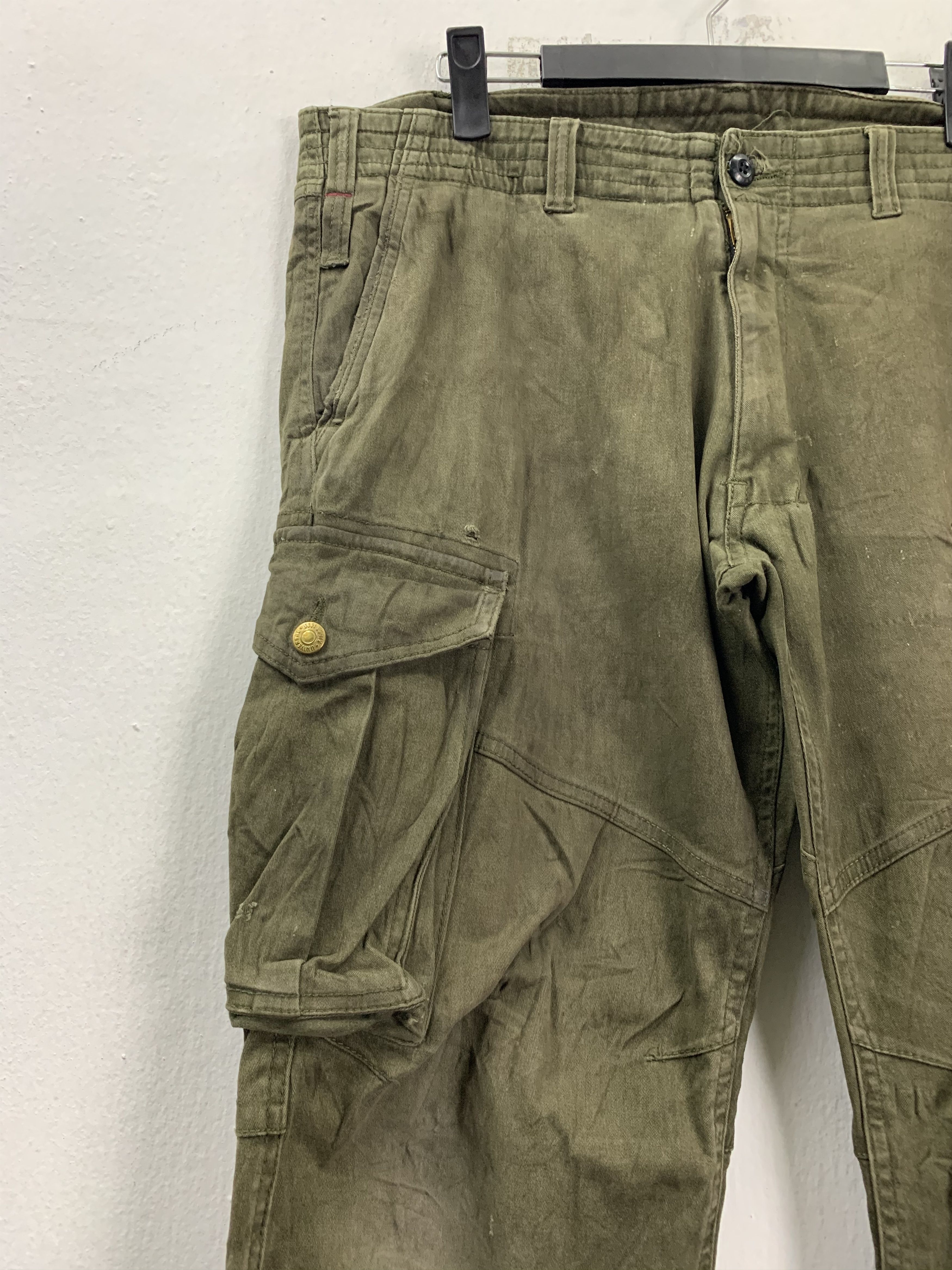 Japanese Brand Japan stripe GERIDE tactical cargo multipocket pants #133 Size US 35 - 6 Thumbnail