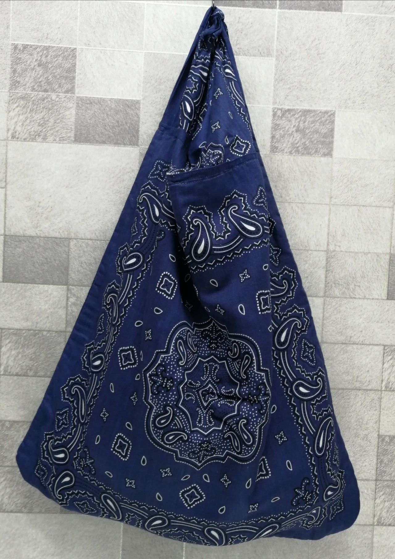 Indigo 💥RARE💥Bandana Paisley Shoulder Tote Inspired By Kapital Size ONE SIZE - 4 Thumbnail