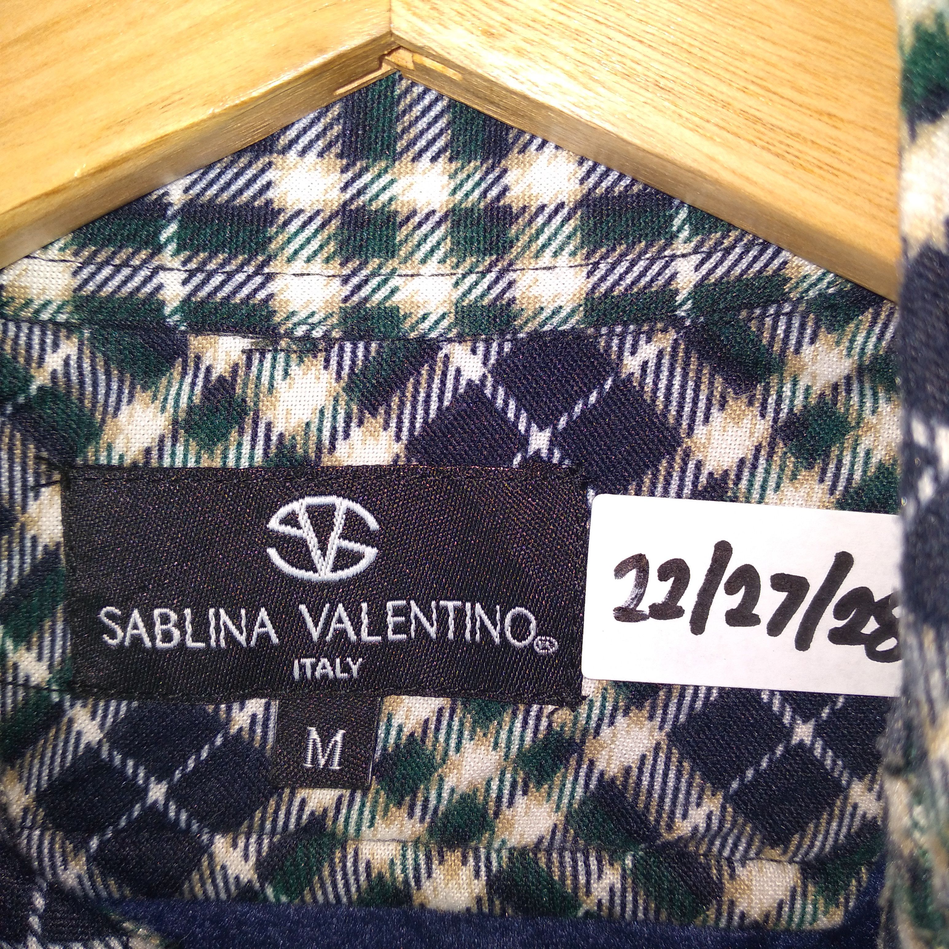 Designer × Vintage Sablina Valentino Checkerboard Full Buttons Winter Shirts Size US L / EU 52-54 / 3 - 10 Thumbnail