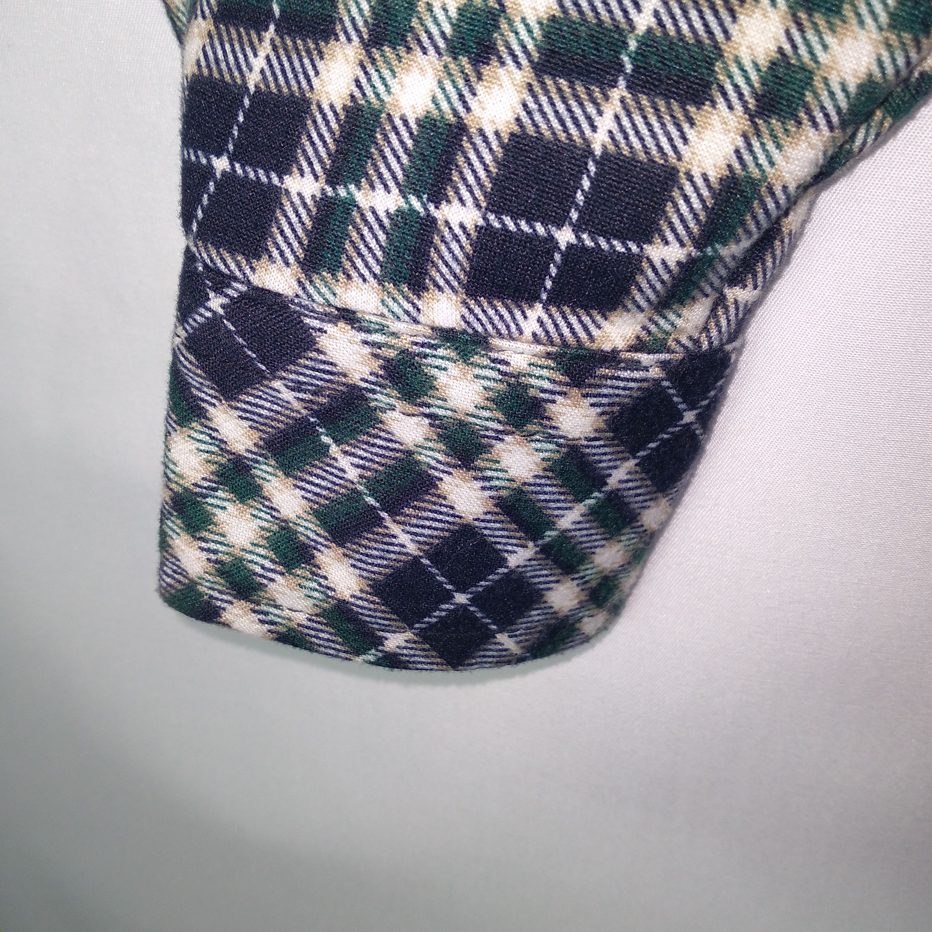 Designer × Vintage Sablina Valentino Checkerboard Full Buttons Winter Shirts Size US L / EU 52-54 / 3 - 8 Thumbnail