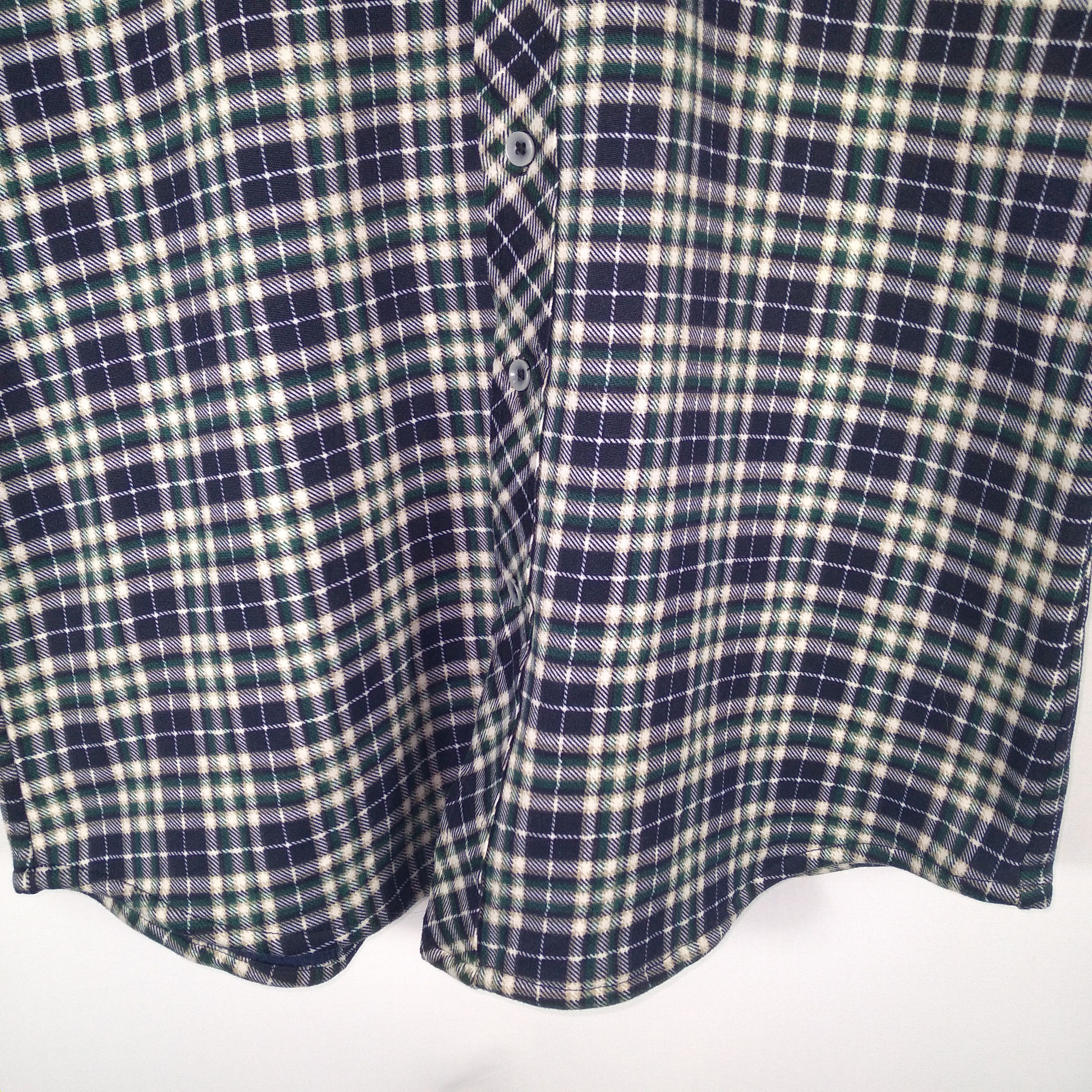 Designer × Vintage Sablina Valentino Checkerboard Full Buttons Winter Shirts Size US L / EU 52-54 / 3 - 3 Thumbnail