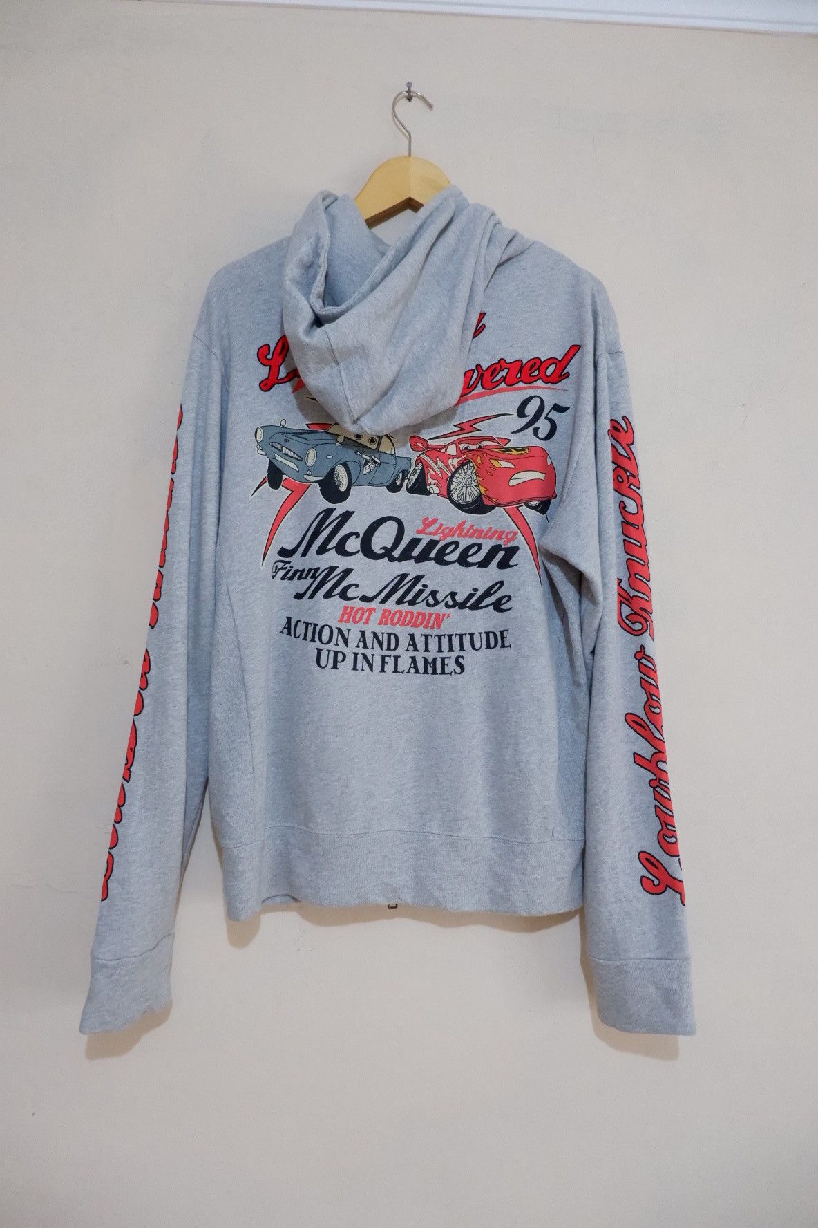 Vintage Low Blow Knuckle x Disney Pixar Mcqueen Hoodie Size US L / EU 52-54 / 3 - 1 Thumbnail