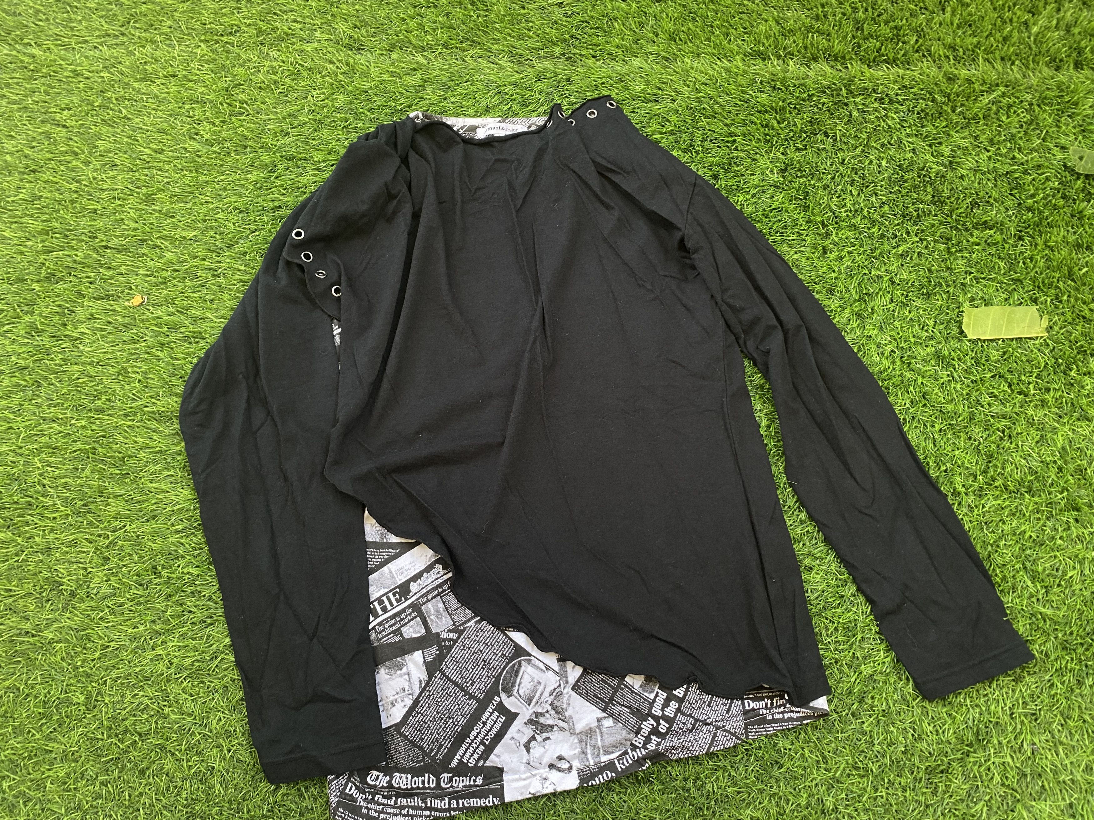If Six Was Nine × Japanese Brand Semantic Design Magazine Harajuku Style Bondage Longsleeve Size M / US 6-8 / IT 42-44 - 2 Thumbnail