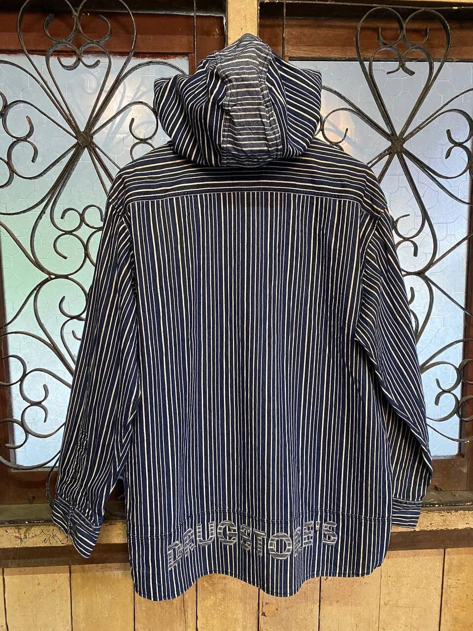 Japanese Brand Vintage Drugstore Hoodie Denim Size US L / EU 52-54 / 3 - 9 Thumbnail