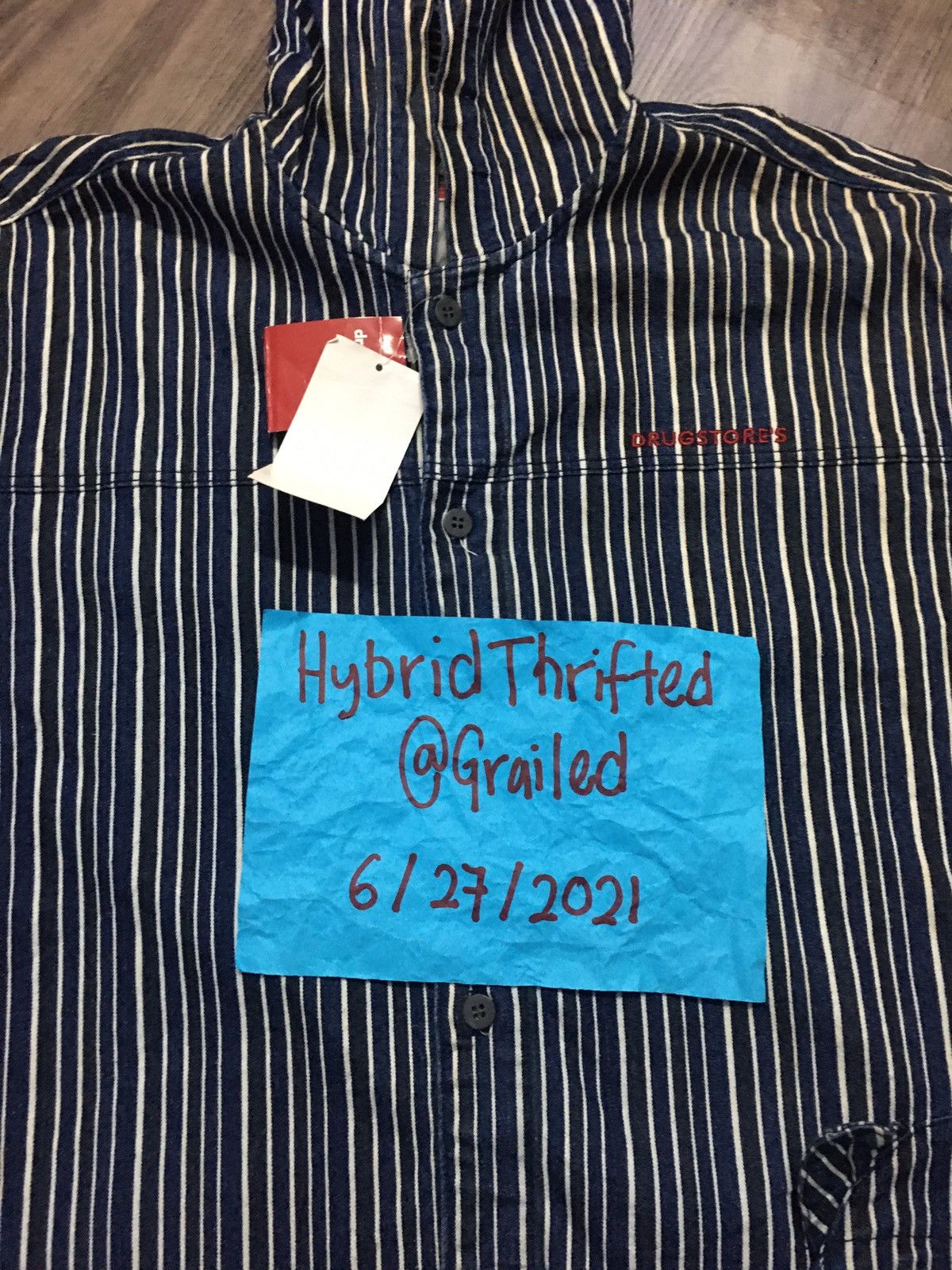 Japanese Brand Vintage Drugstore Hoodie Denim Size US L / EU 52-54 / 3 - 17 Thumbnail