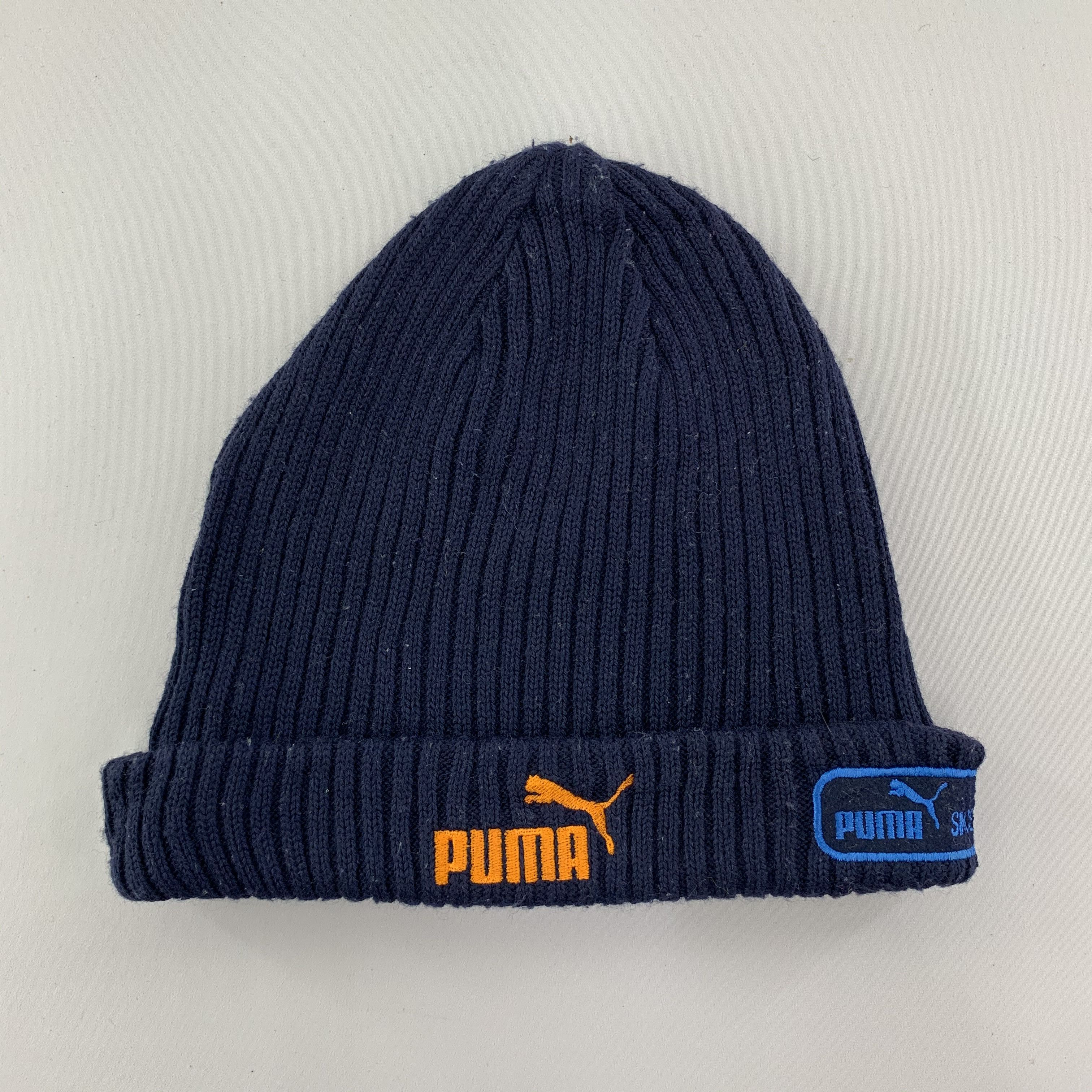 Puma × Vintage Puma Beanie Navy Blue Size ONE SIZE - 2 Thumbnail
