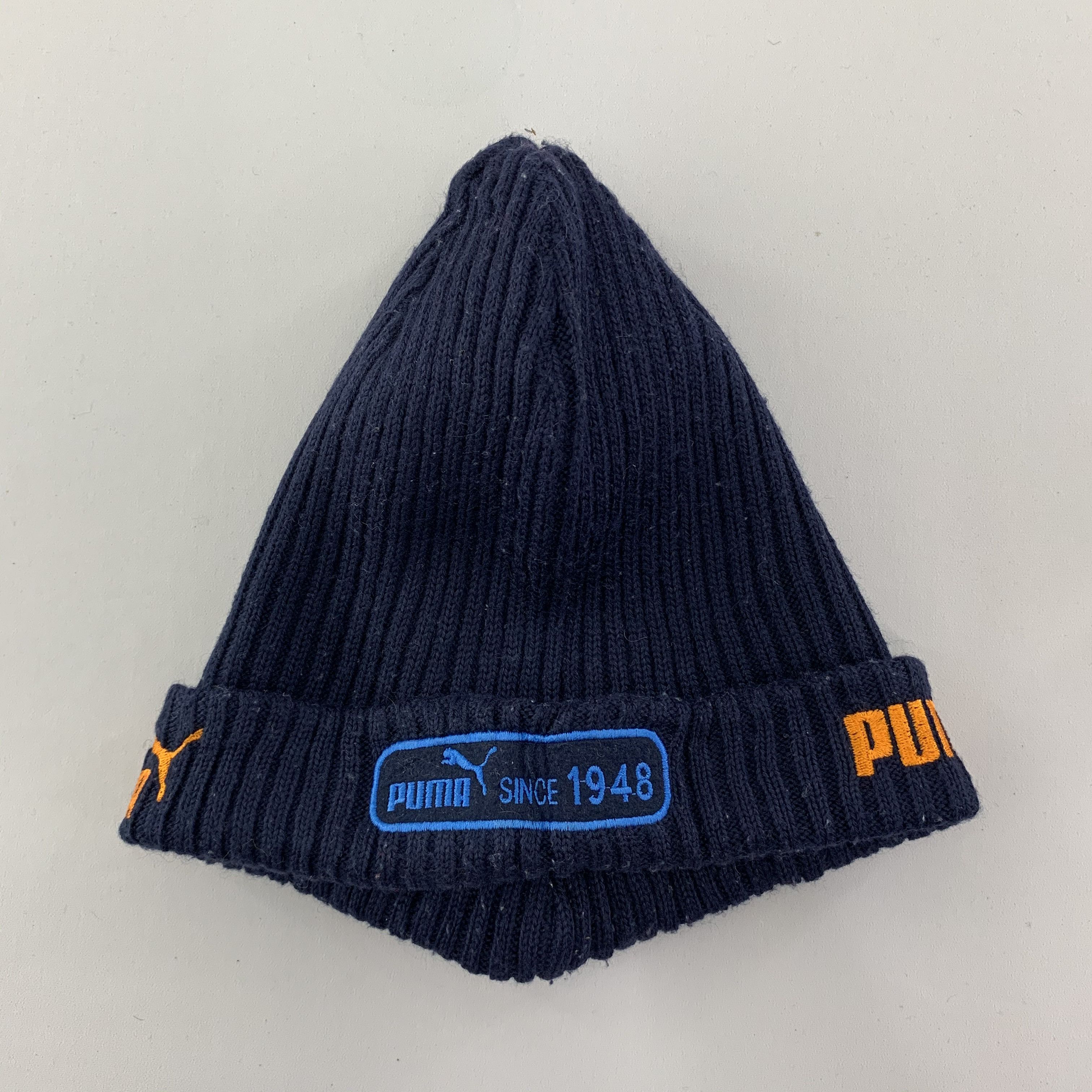 Puma × Vintage Puma Beanie Navy Blue Size ONE SIZE - 3 Thumbnail