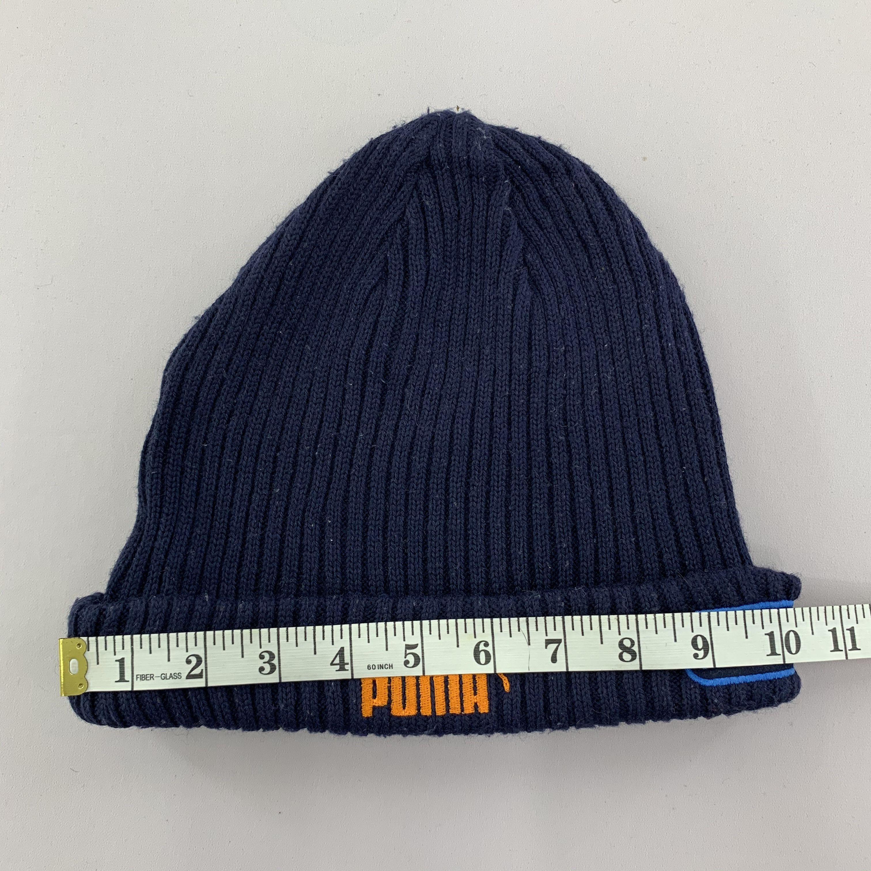 Puma × Vintage Puma Beanie Navy Blue Size ONE SIZE - 5 Thumbnail
