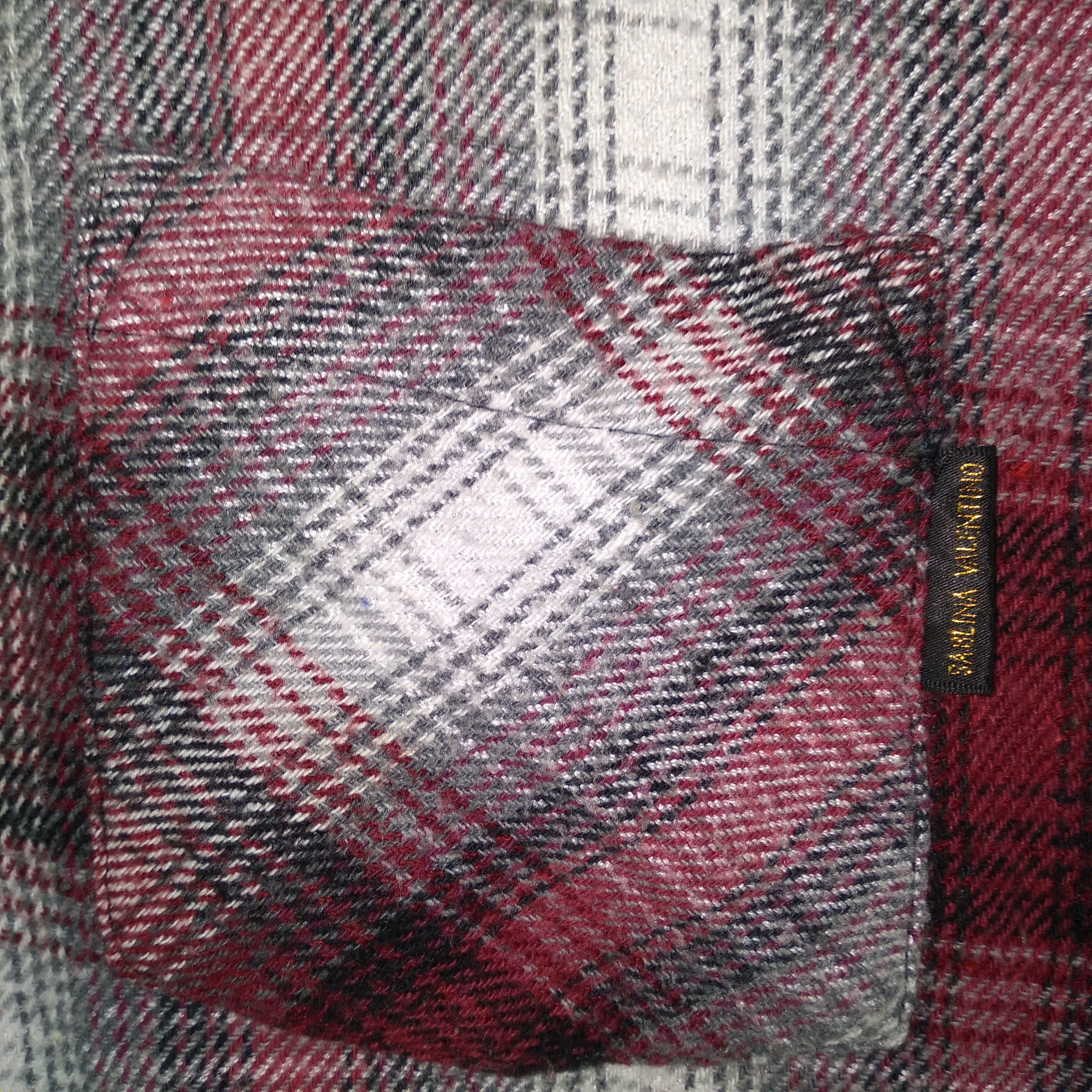Designer × Flannel Italian Sablina Valentino Checkerboard Full Button Flannel Size US L / EU 52-54 / 3 - 4 Thumbnail