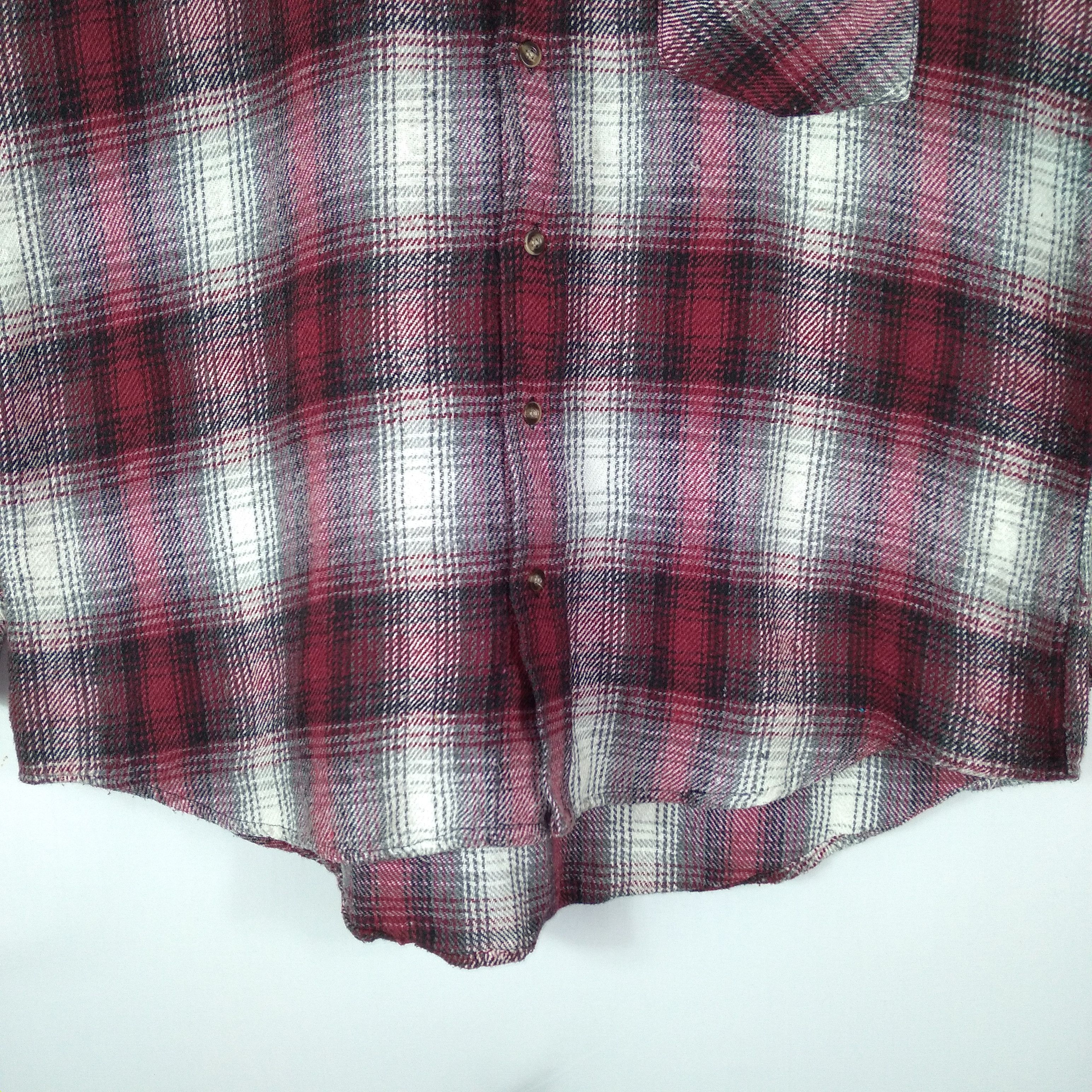 Designer × Flannel Italian Sablina Valentino Checkerboard Full Button Flannel Size US L / EU 52-54 / 3 - 3 Thumbnail