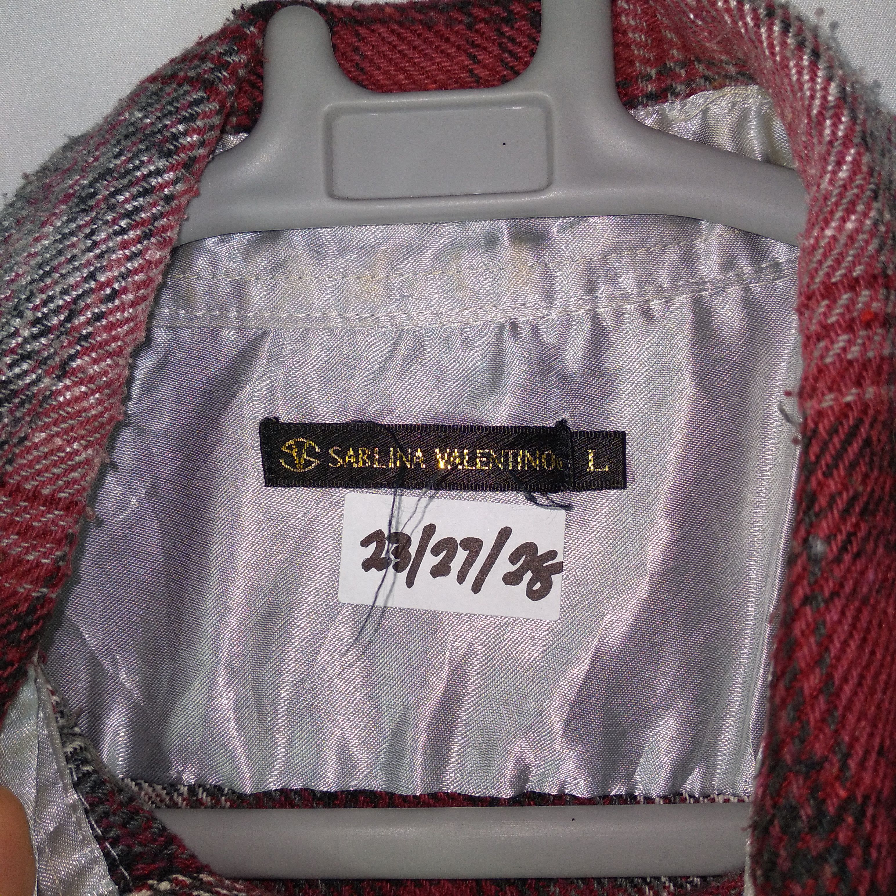 Designer × Flannel Italian Sablina Valentino Checkerboard Full Button Flannel Size US L / EU 52-54 / 3 - 8 Thumbnail