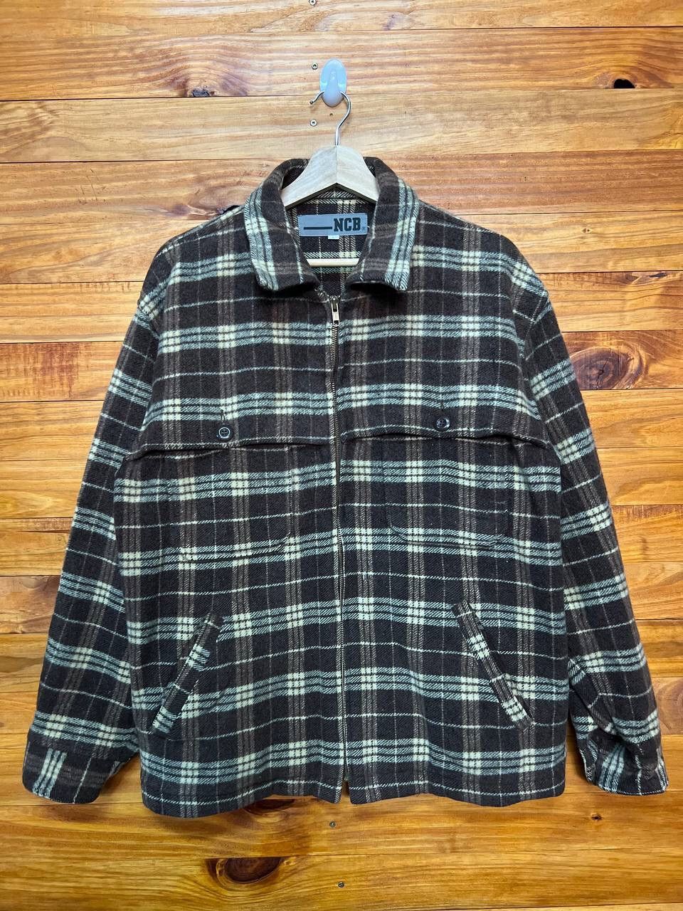 Japanese Brand NCB WOOL PLAID JACKET Size US L / EU 52-54 / 3 - 1 Thumbnail