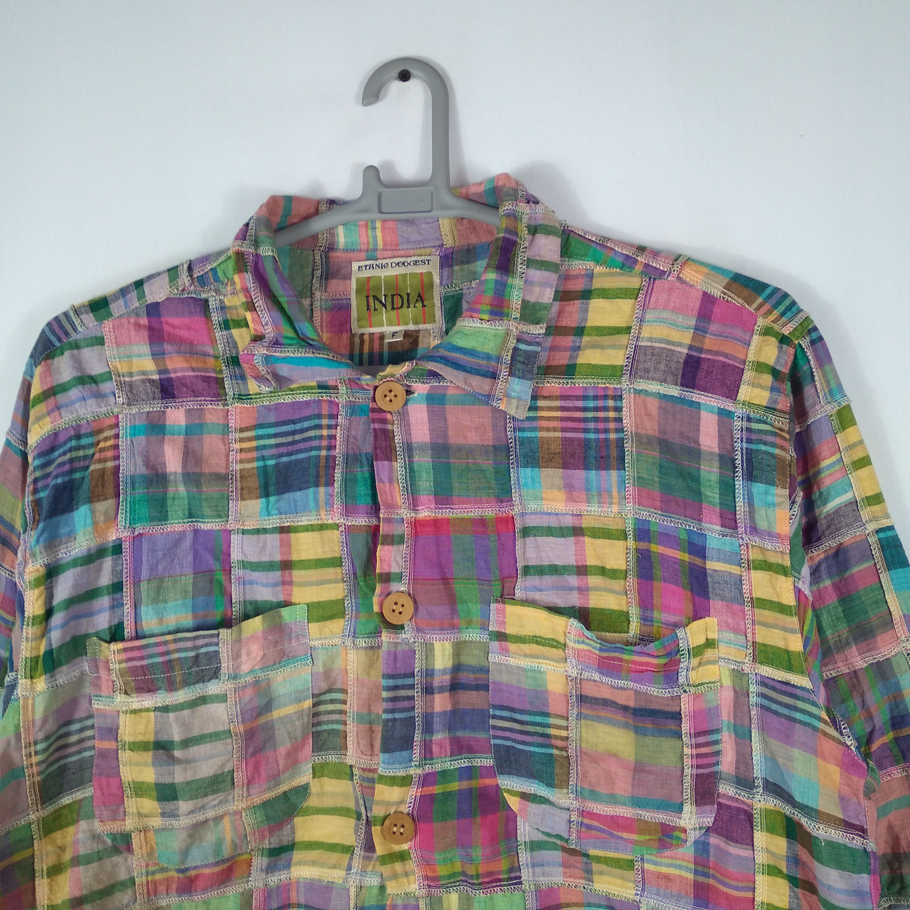 Japanese Brand × Vintage India Ethnic Dodges Colourful Patchwork Avant Garde Shirts Size US M / EU 48-50 / 2 - 2 Thumbnail