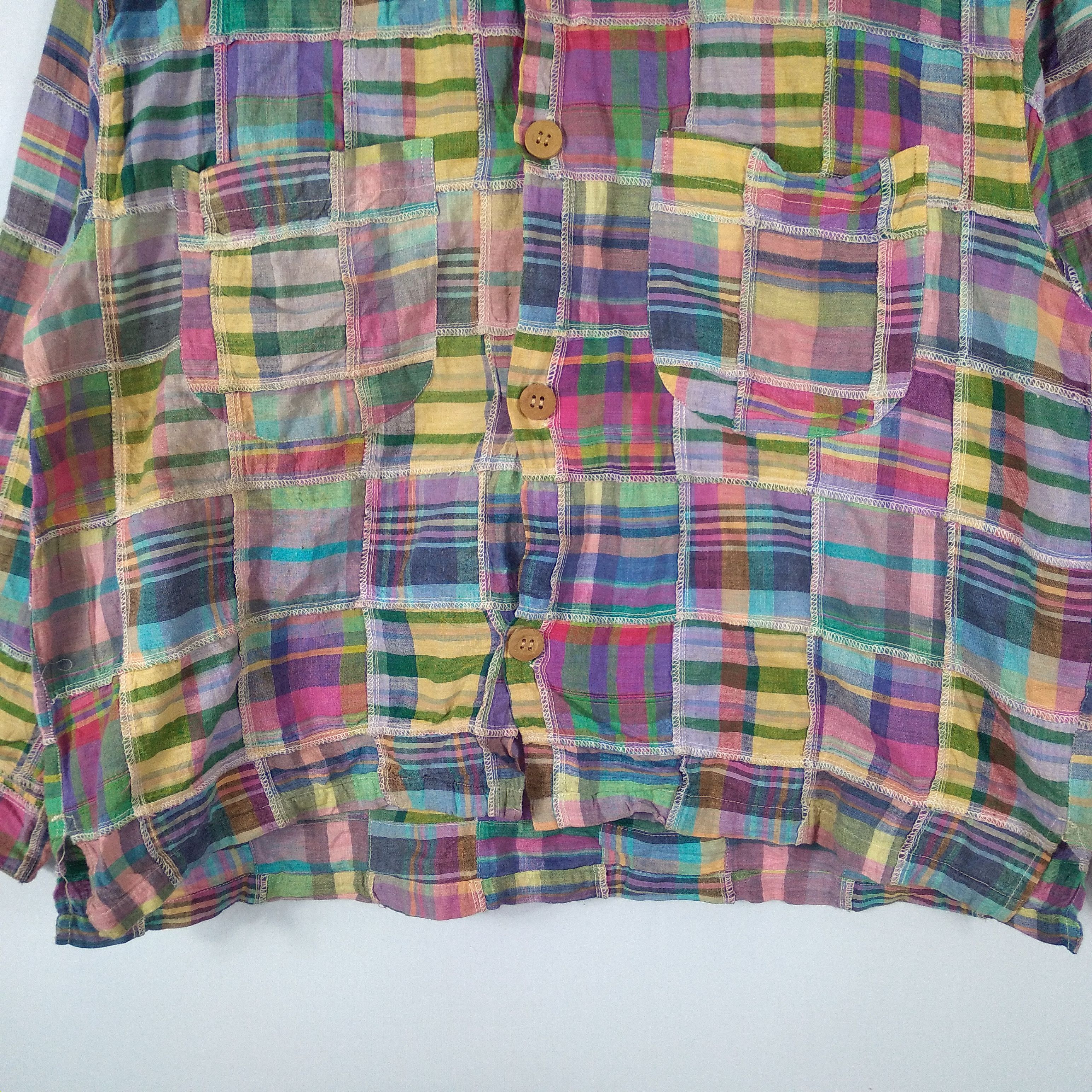 Japanese Brand × Vintage India Ethnic Dodges Colourful Patchwork Avant Garde Shirts Size US M / EU 48-50 / 2 - 3 Thumbnail