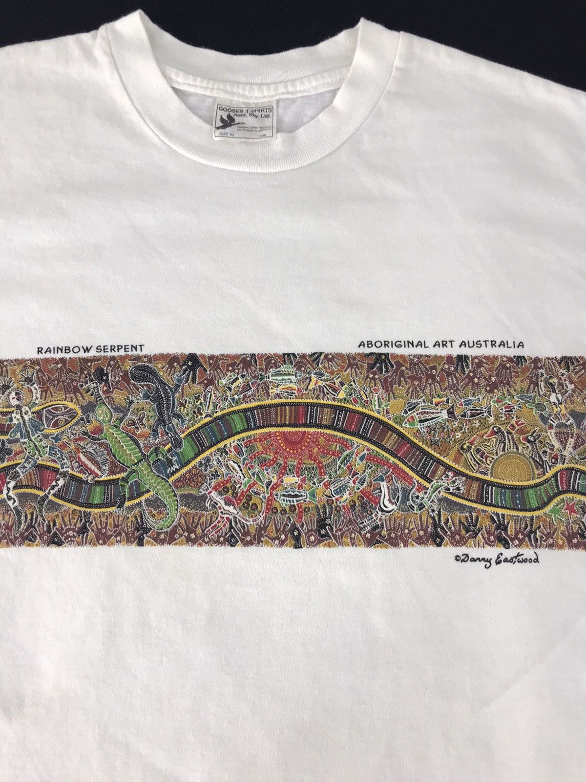 Vintage Danny Westwood Rainbow Serpent Aboriginal Art Tee Size US M / EU 48-50 / 2 - 2 Thumbnail