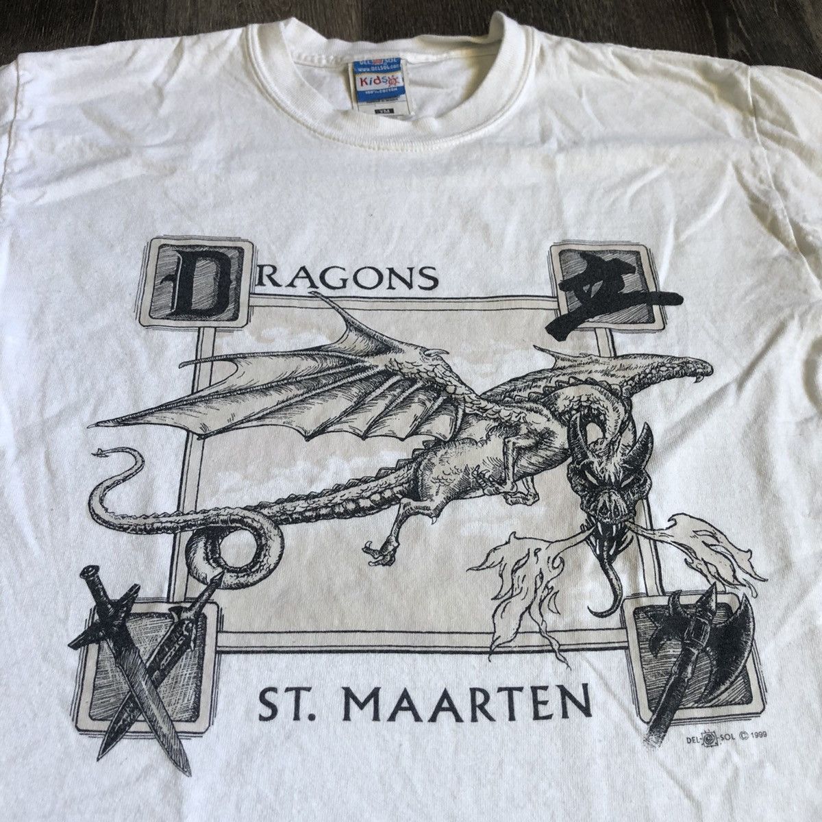 Other × Vintage Vintage 90s Del Sol Dragons St Maarten Graphic Logo T Shirt Size M / US 6-8 / IT 42-44 - 2 Thumbnail
