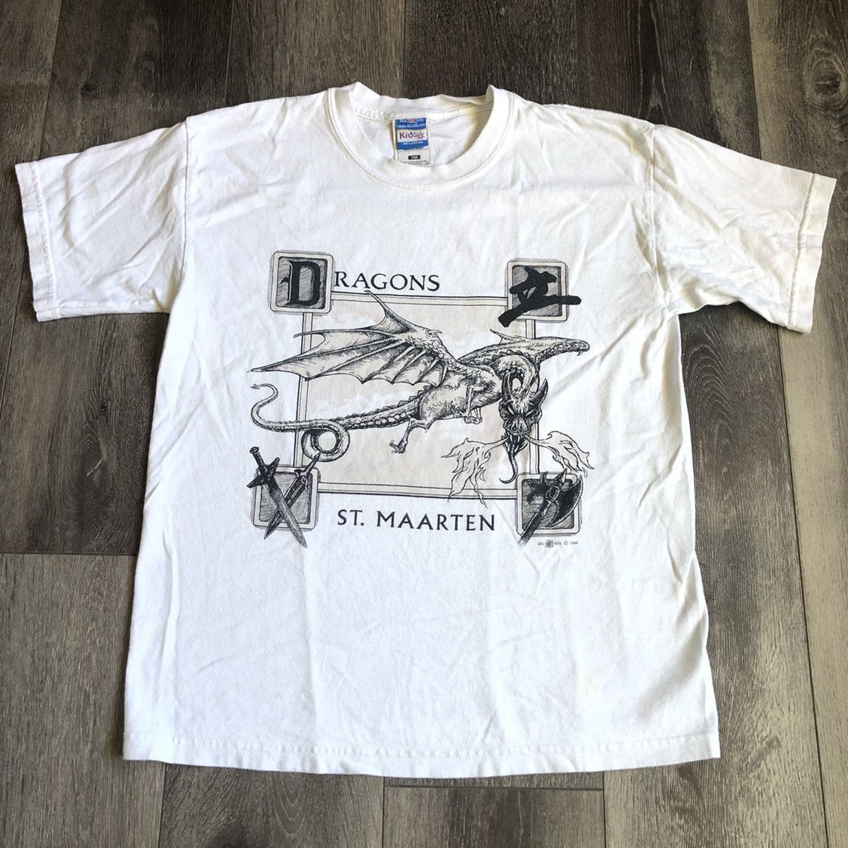 Other × Vintage Vintage 90s Del Sol Dragons St Maarten Graphic Logo T Shirt Size M / US 6-8 / IT 42-44 - 1 Thumbnail