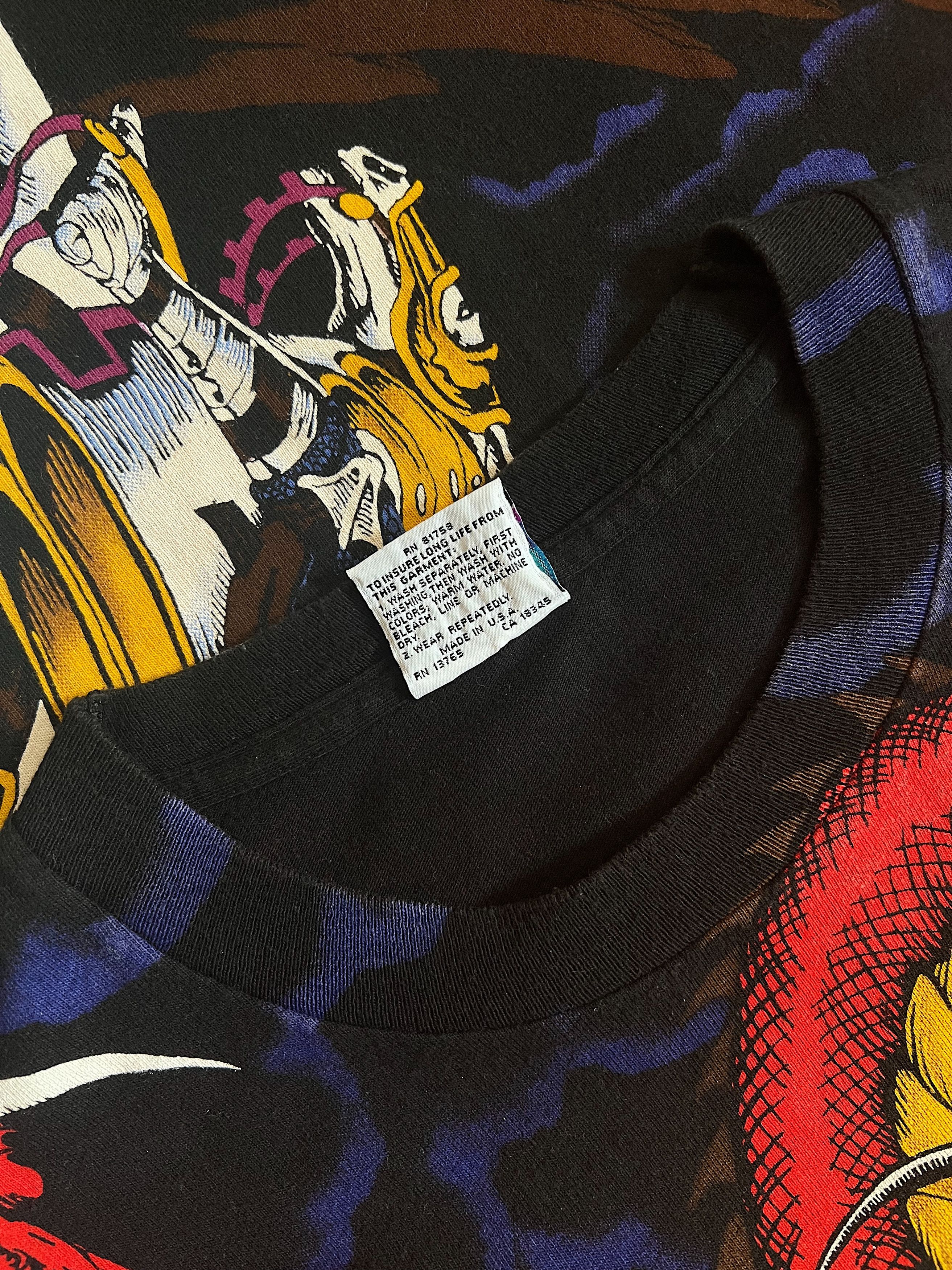 Band Tees 90s Vintage 1993 Liquid Blue Dragon Knight AOP T-Shirt Size US L / EU 52-54 / 3 - 12 Thumbnail