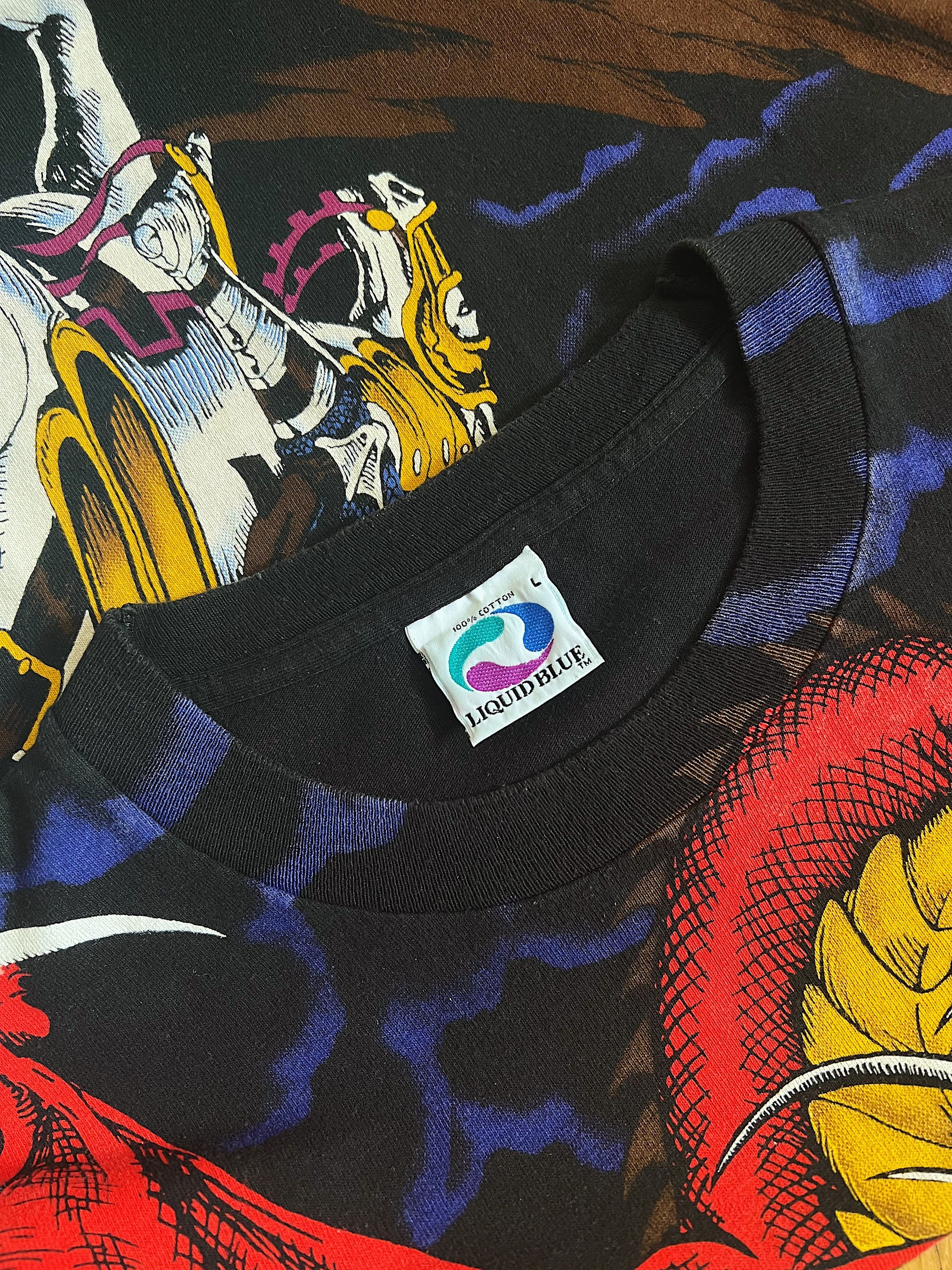 Band Tees 90s Vintage 1993 Liquid Blue Dragon Knight AOP T-Shirt Size US L / EU 52-54 / 3 - 11 Thumbnail