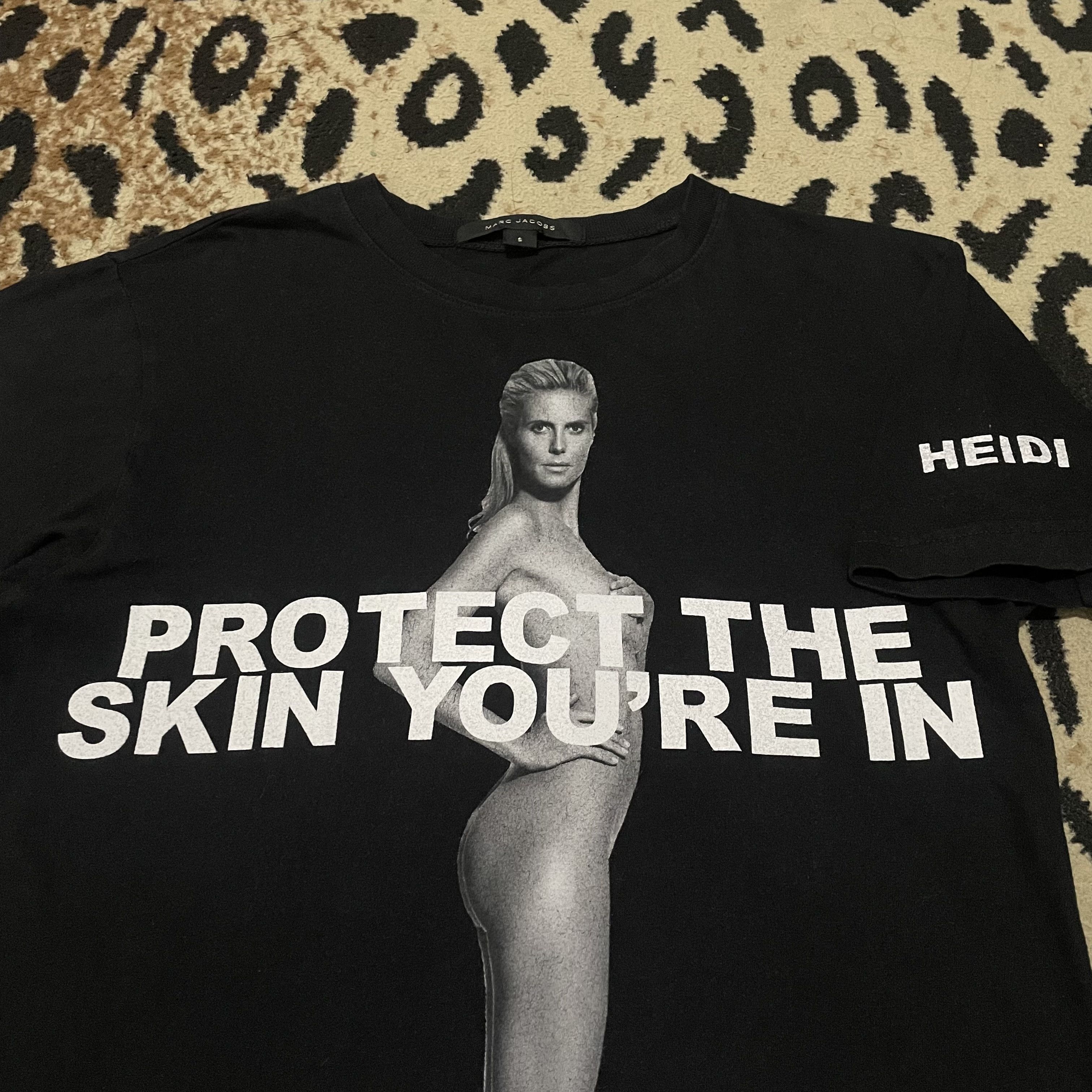 Designer Marc Jacobs Naked Tee 'Protect The Skin You’re In’ Size US S / EU 44-46 / 1 - 2 Thumbnail