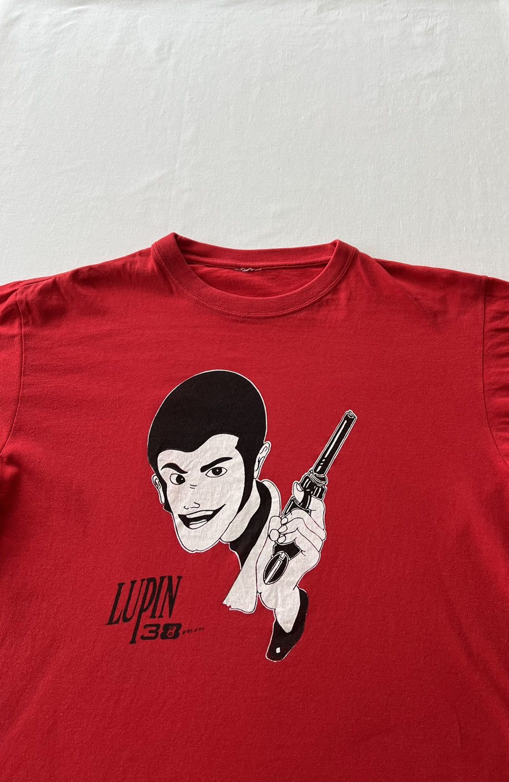 Anime Vintage 2000s Lupin 38mm Red Tee Size US M / EU 48-50 / 2 - 3 Thumbnail