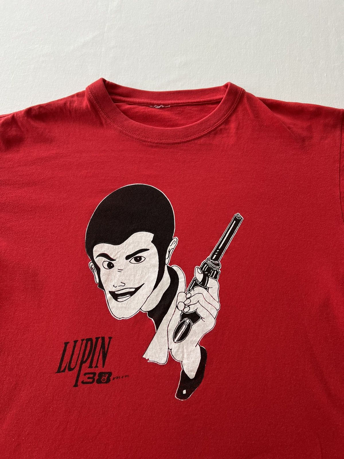 Anime Vintage 2000s Lupin 38mm Red Tee Size US M / EU 48-50 / 2 - 4 Thumbnail