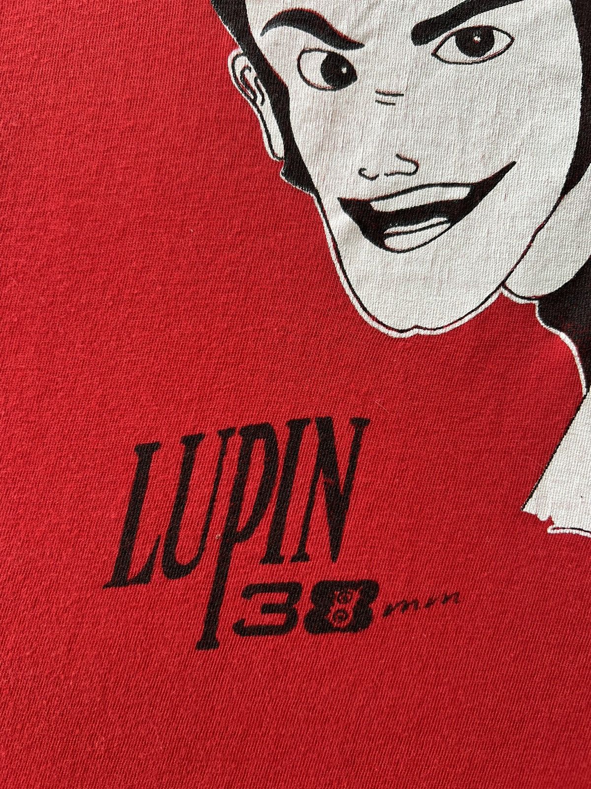 Anime Vintage 2000s Lupin 38mm Red Tee Size US M / EU 48-50 / 2 - 6 Thumbnail