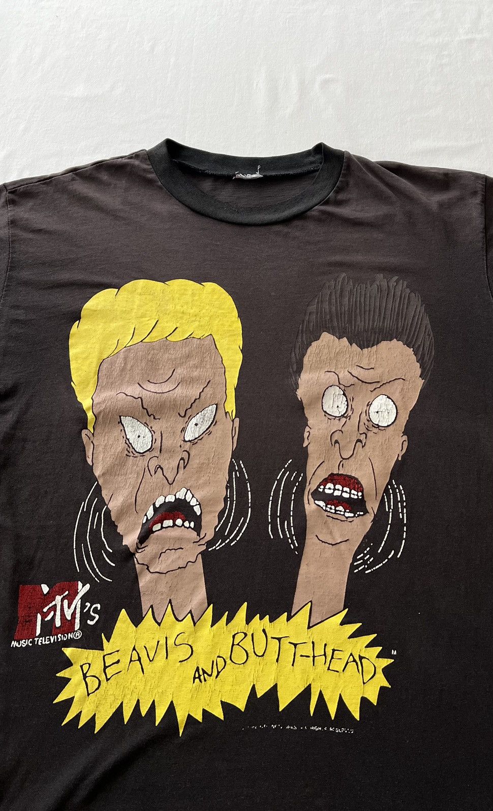 Cartoon Network Vintage 90s Beavis and Butt-Head Faded Black Tee Size US L / EU 52-54 / 3 - 3 Thumbnail