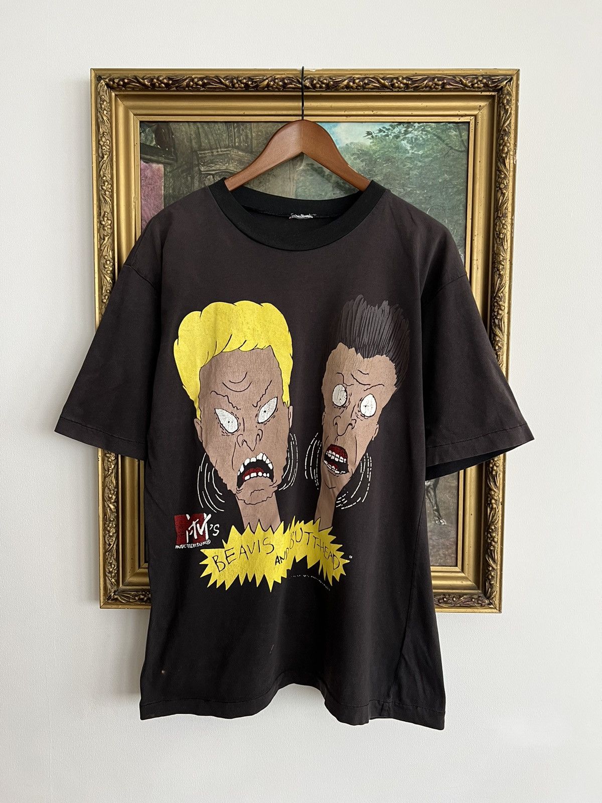 Cartoon Network Vintage 90s Beavis and Butt-Head Faded Black Tee Size US L / EU 52-54 / 3 - 1 Thumbnail