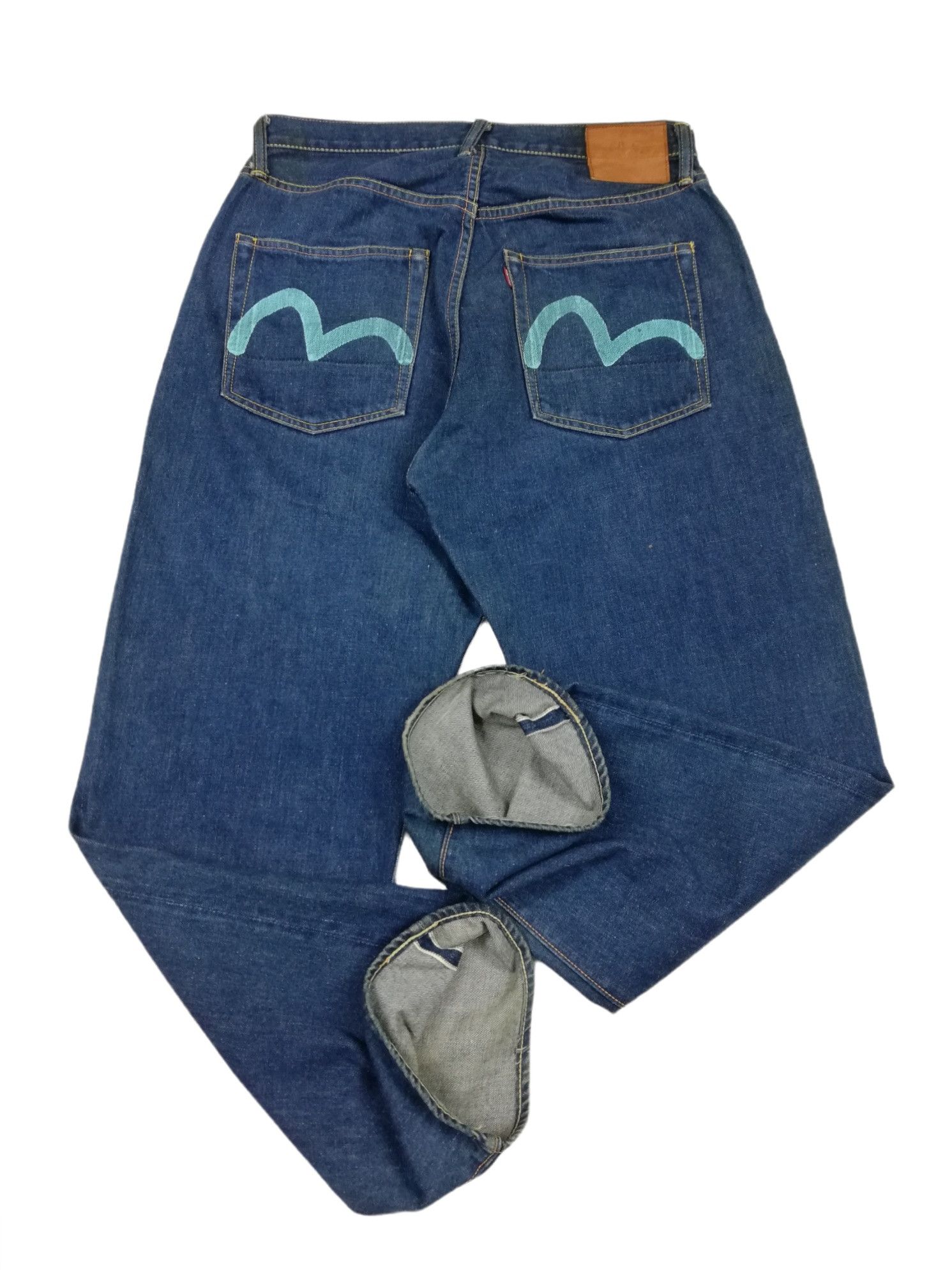 Evisu × Japanese Brand 🔥Evisu SS 2001 Seagull Paint Button Fly Denim Jeans Size US 32 / EU 48 - 13 Thumbnail