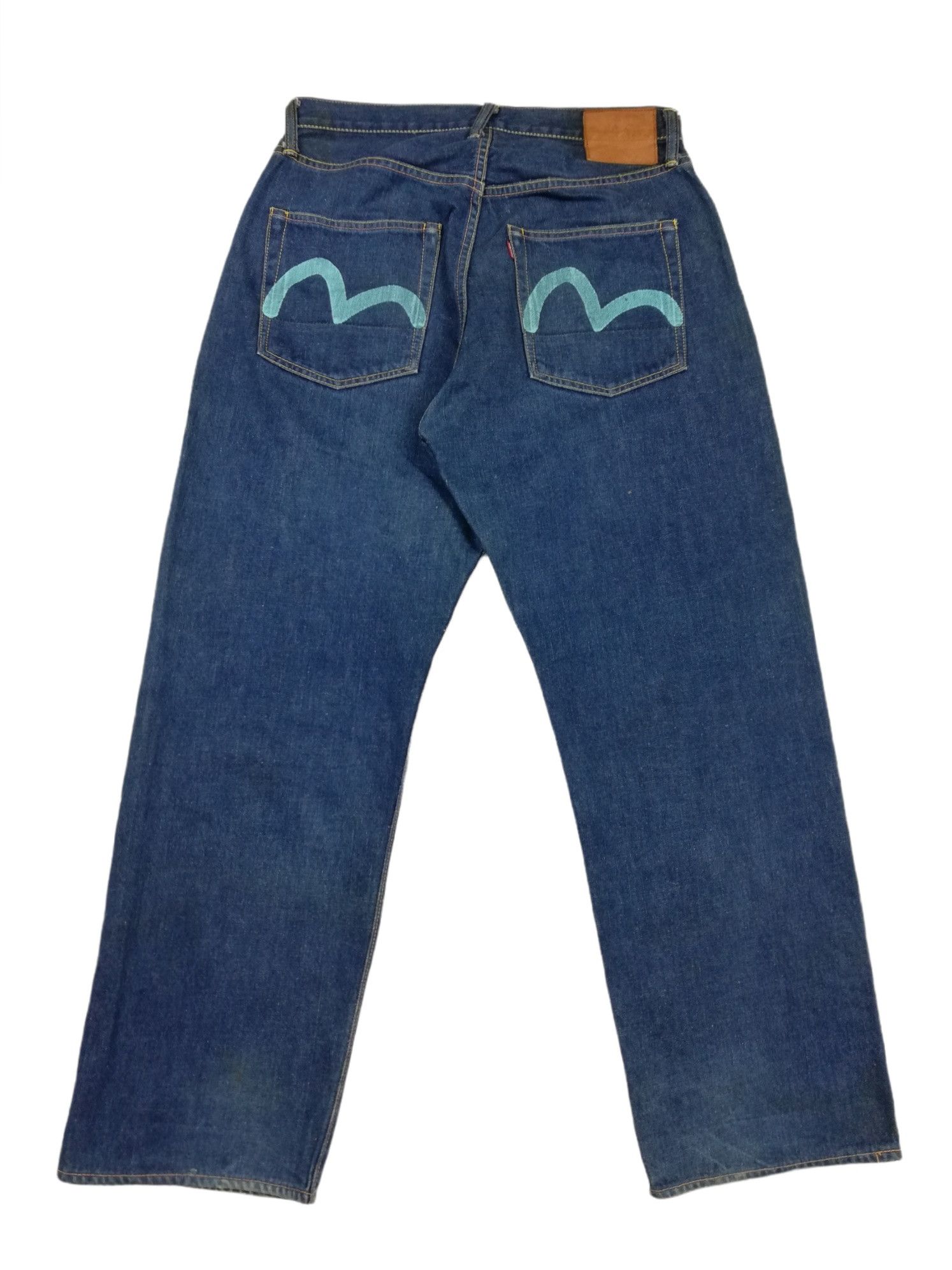 Evisu × Japanese Brand 🔥Evisu SS 2001 Seagull Paint Button Fly Denim Jeans Size US 32 / EU 48 - 11 Thumbnail