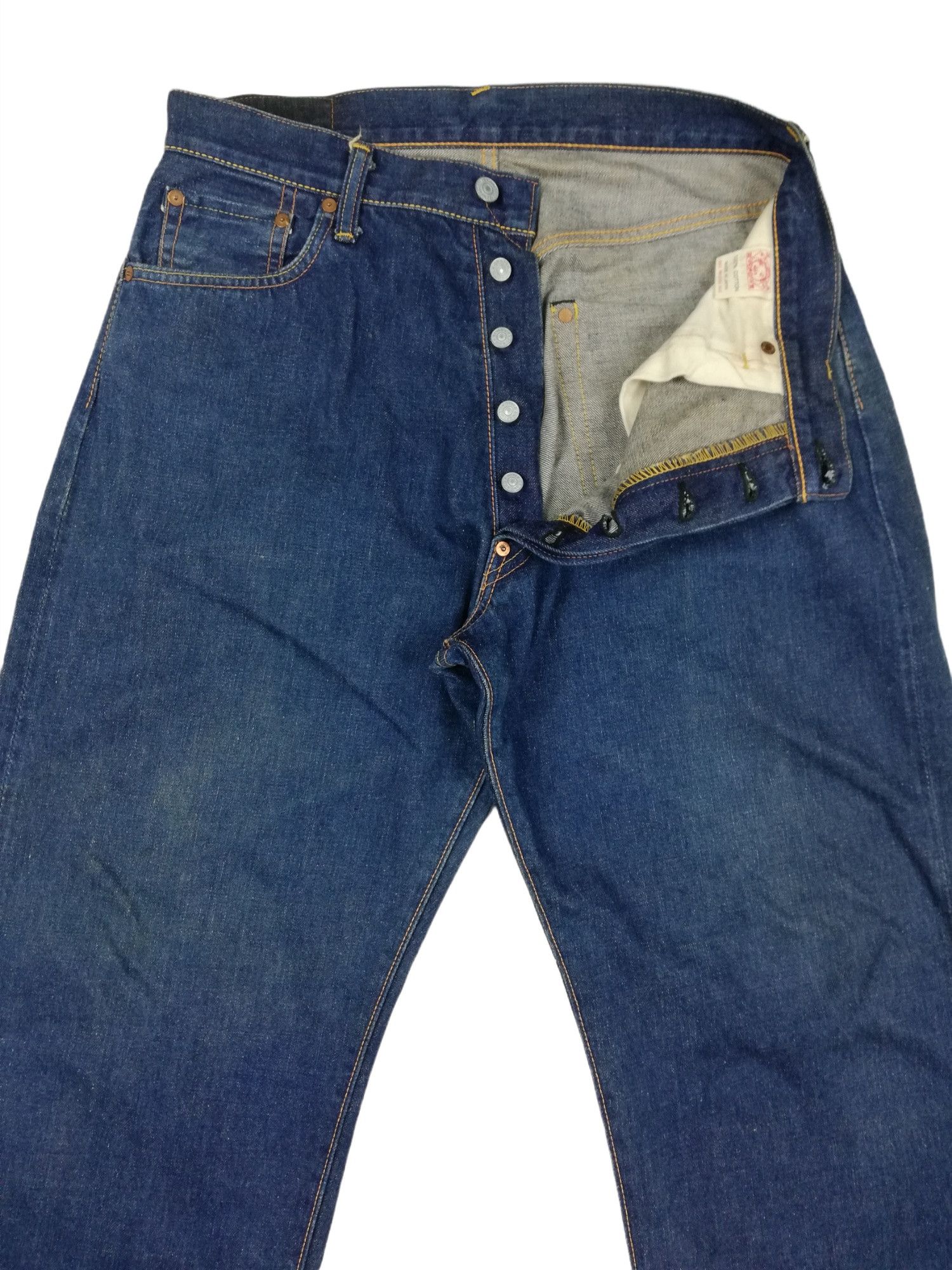 Evisu × Japanese Brand 🔥Evisu SS 2001 Seagull Paint Button Fly Denim Jeans Size US 32 / EU 48 - 5 Thumbnail