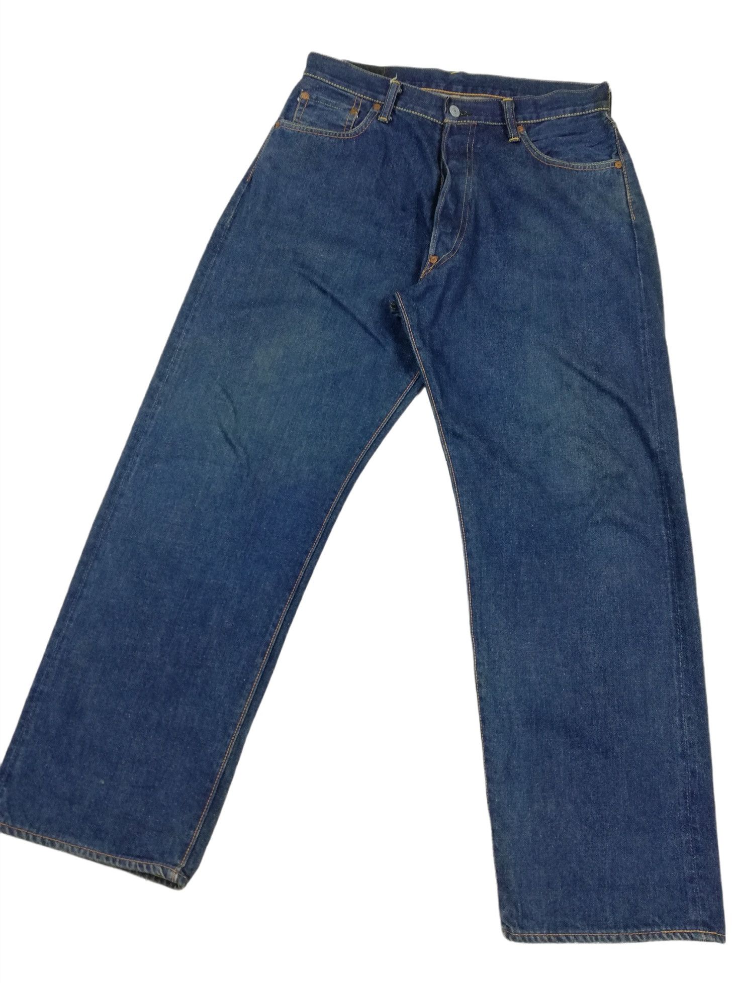 Evisu × Japanese Brand 🔥Evisu SS 2001 Seagull Paint Button Fly Denim Jeans Size US 32 / EU 48 - 4 Thumbnail