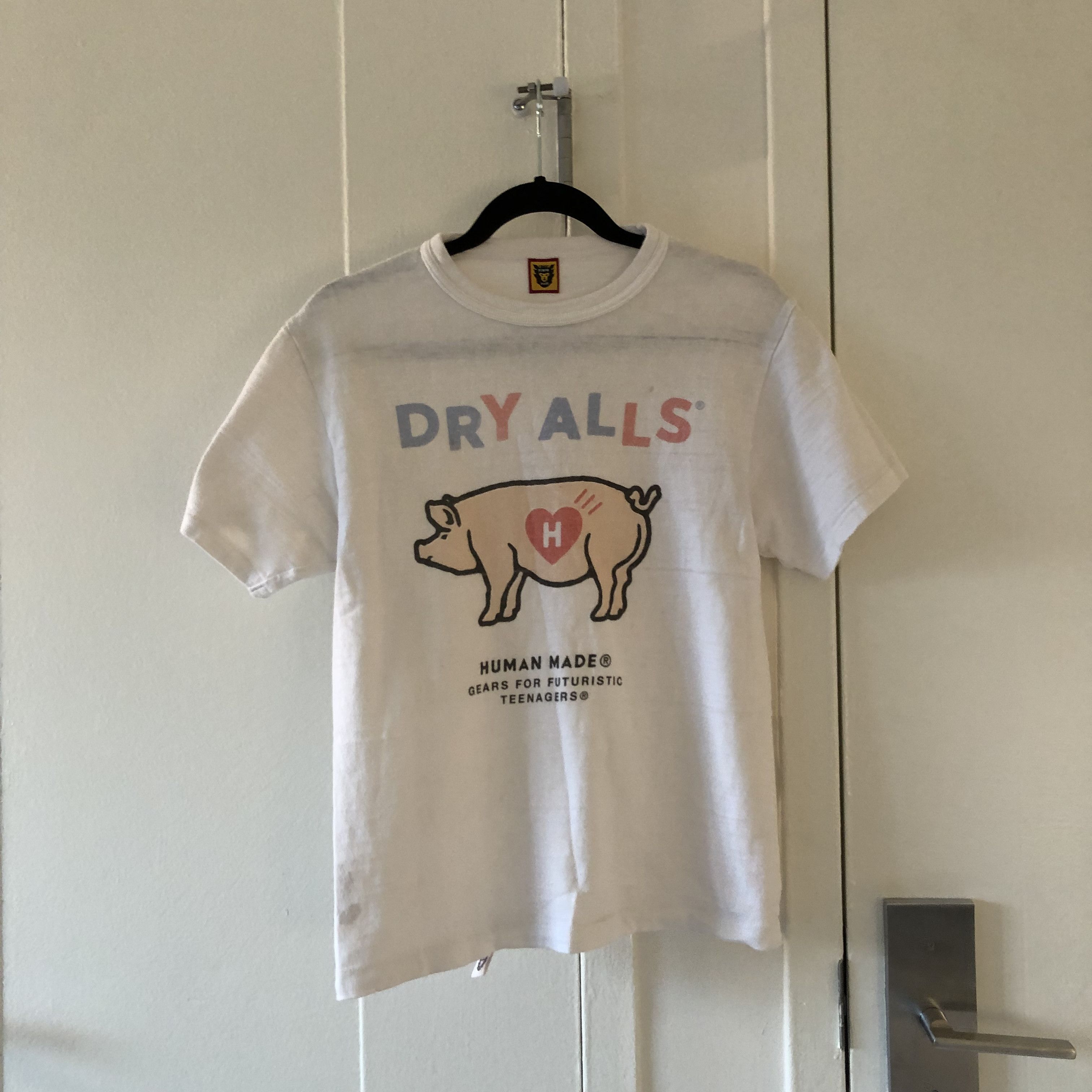 image of Human Made Dry Alls Tee in White, Men's (Size Small)