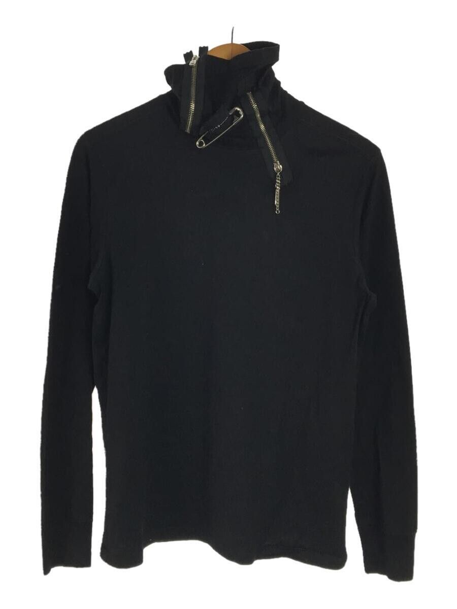 Pre-owned Takahiromiyashita The Soloist Aw21 Safety Pin Zip Patch Turtleneck Long Sleeve In Black