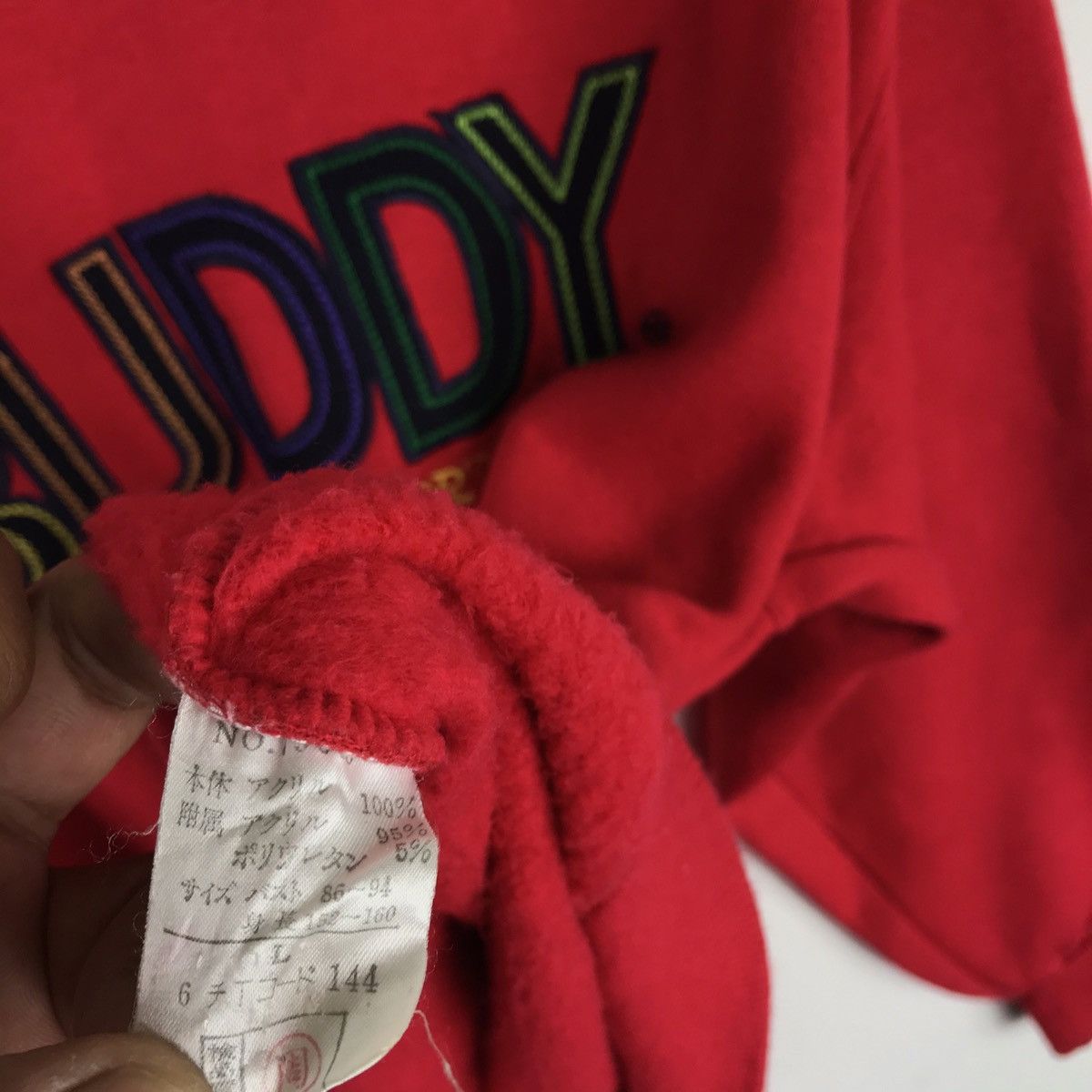 Vintage Vintage Buddy The American Sports Legend Red Sweatshirt Size US L / EU 52-54 / 3 - 7 Thumbnail