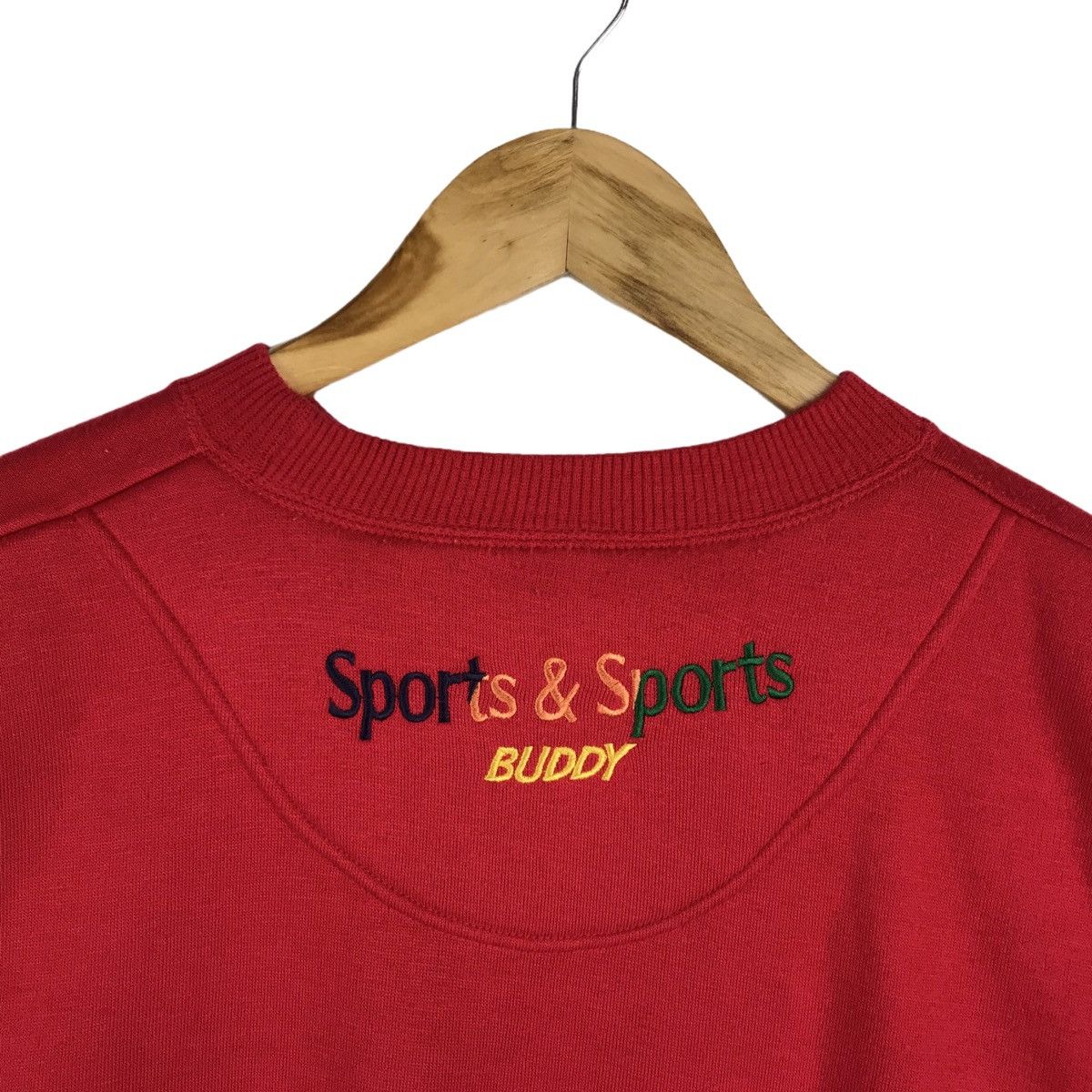 Vintage Vintage Buddy The American Sports Legend Red Sweatshirt Size US L / EU 52-54 / 3 - 5 Thumbnail