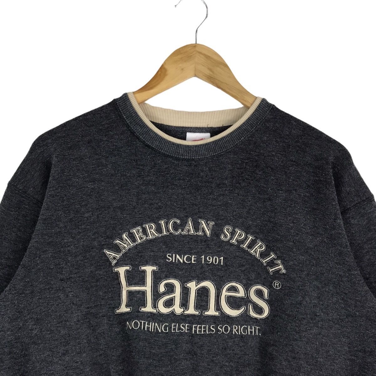 Hanes Vintage 80s Hanes Spell Out Crewneck Sweatshirt Size US L / EU 52-54 / 3 - 2 Thumbnail
