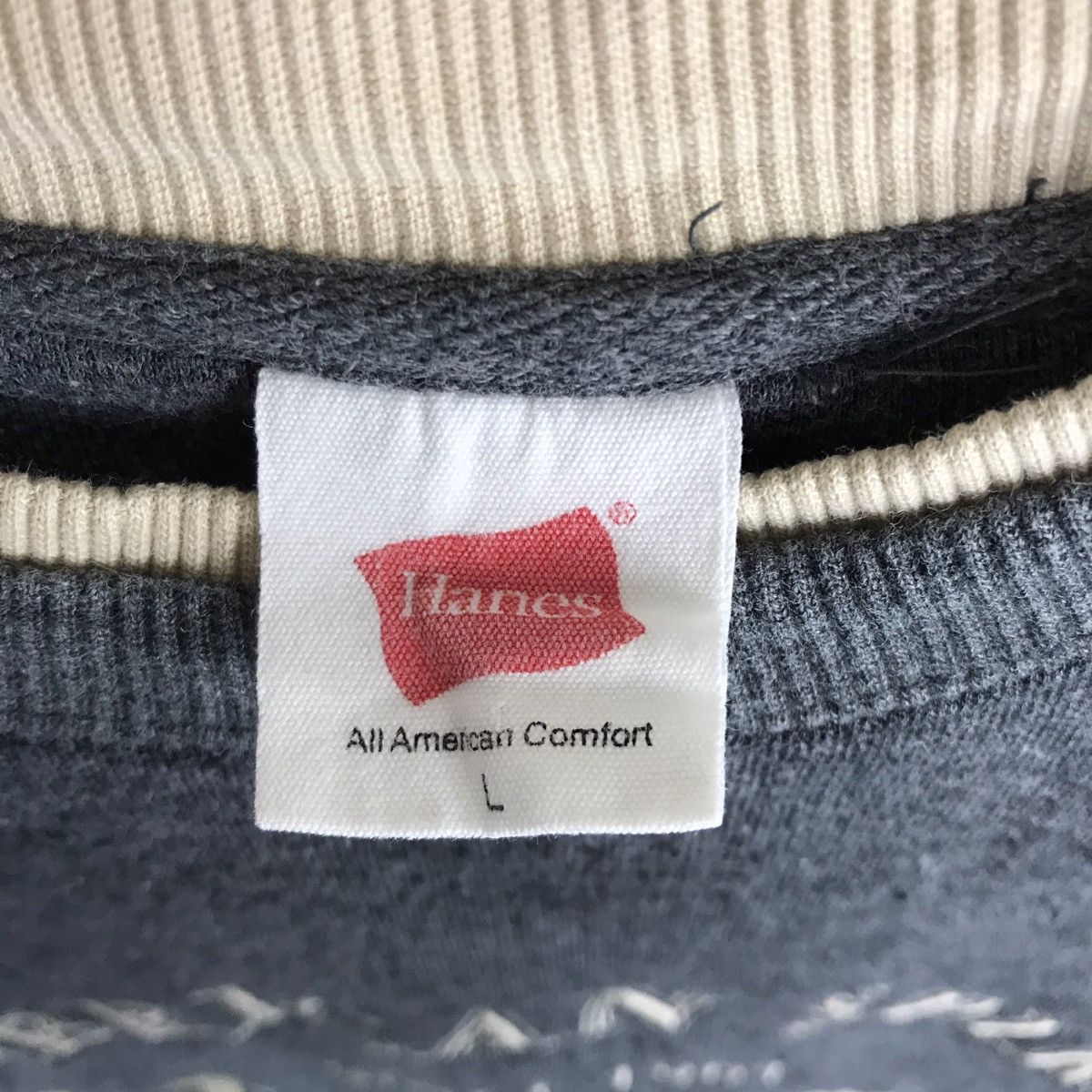 Hanes Vintage 80s Hanes Spell Out Crewneck Sweatshirt Size US L / EU 52-54 / 3 - 5 Thumbnail