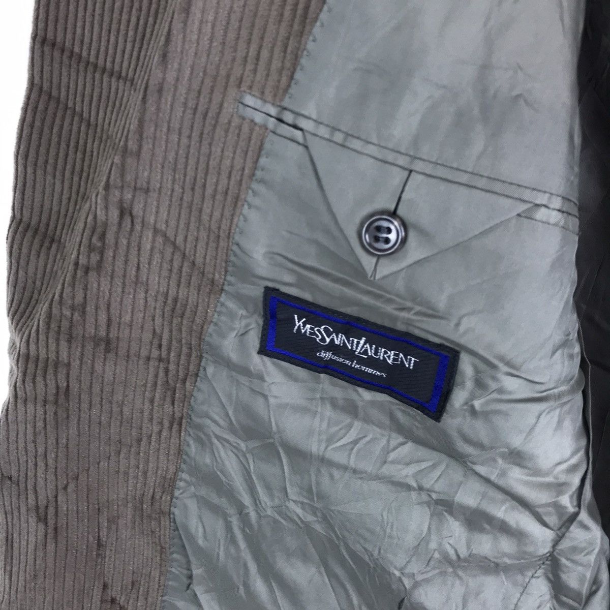 Yves Saint Laurent Vintage Yves Saint Laurent YSL Corduroy Coat Blazer Size 40S - 6 Thumbnail