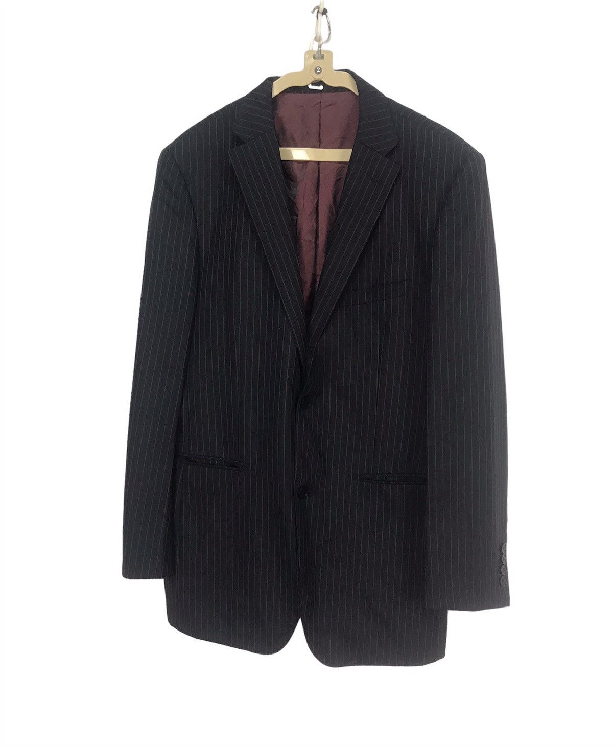 Burberry × Japanese Brand Burberry black label stripe blazer /jacket Size 42L - 1 Thumbnail