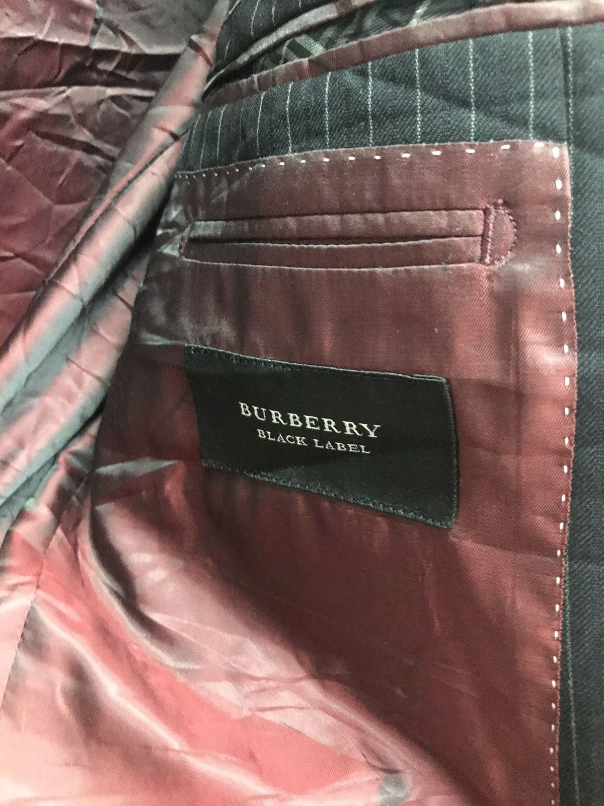 Burberry × Japanese Brand Burberry black label stripe blazer /jacket Size 42L - 3 Thumbnail