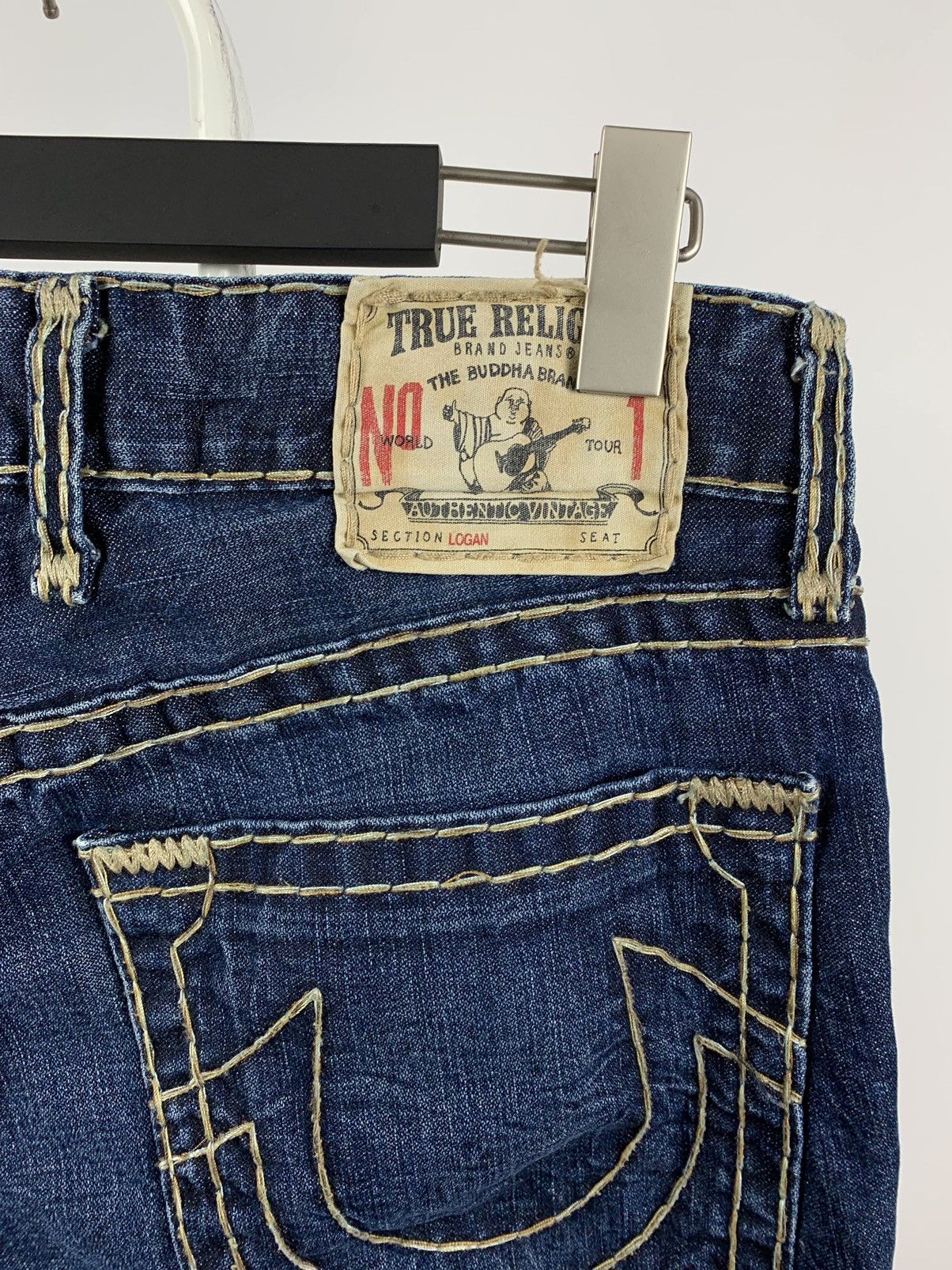 True Religion Vintage True Religion Distressed Navy Blue Denim Jeans Pants Size US 33 - 12 Thumbnail