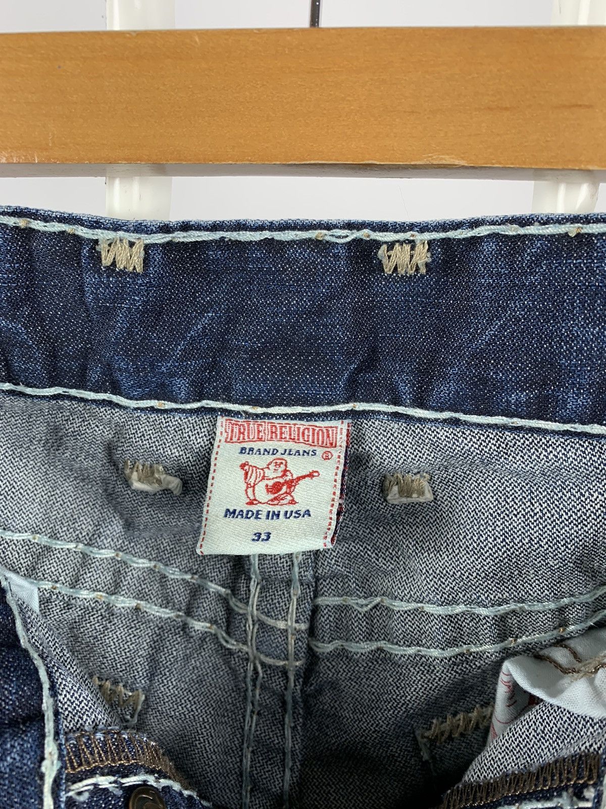 True Religion Vintage True Religion Distressed Navy Blue Denim Jeans Pants Size US 33 - 19 Thumbnail