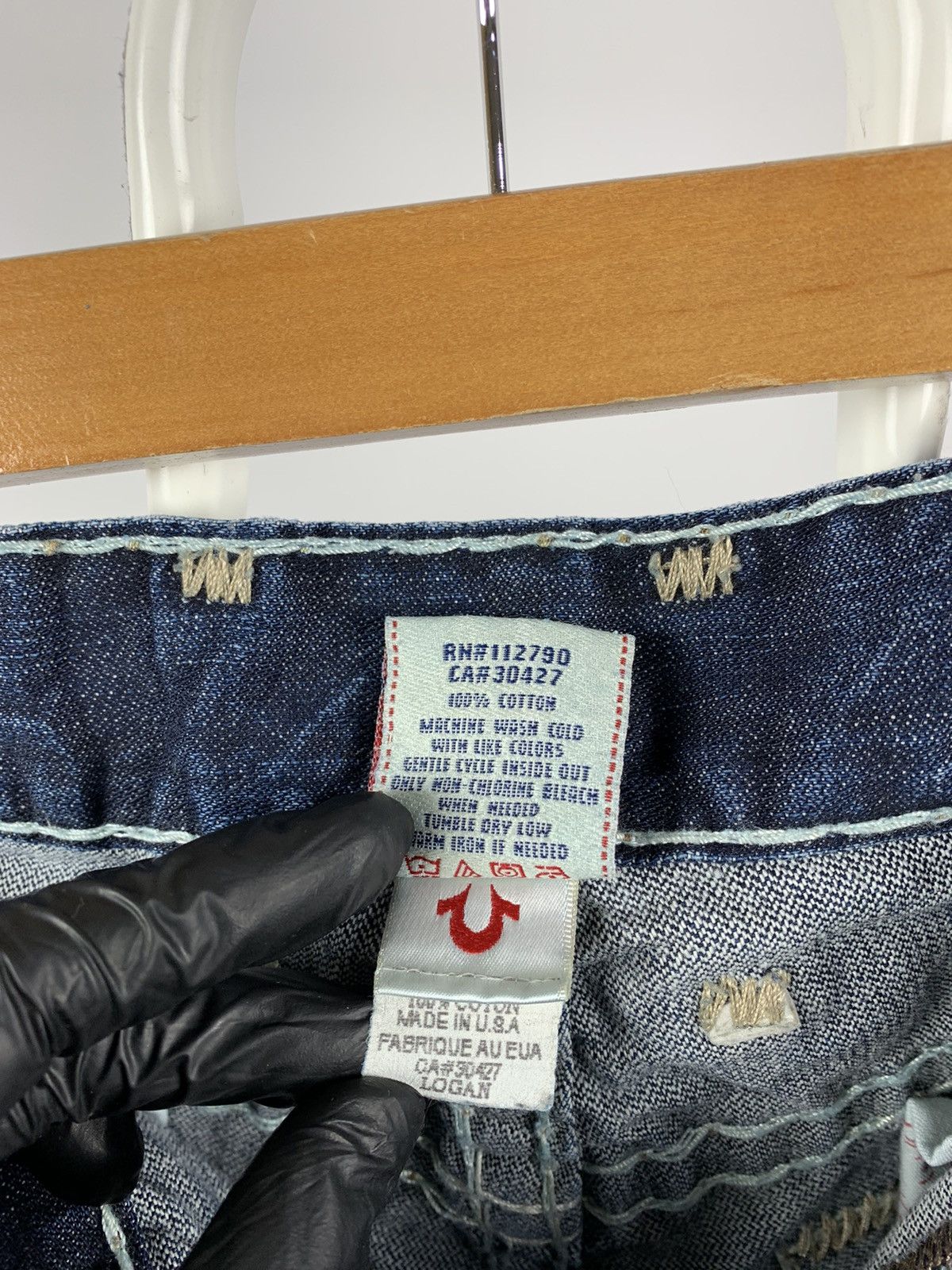 True Religion Vintage True Religion Distressed Navy Blue Denim Jeans Pants Size US 33 - 20 Thumbnail