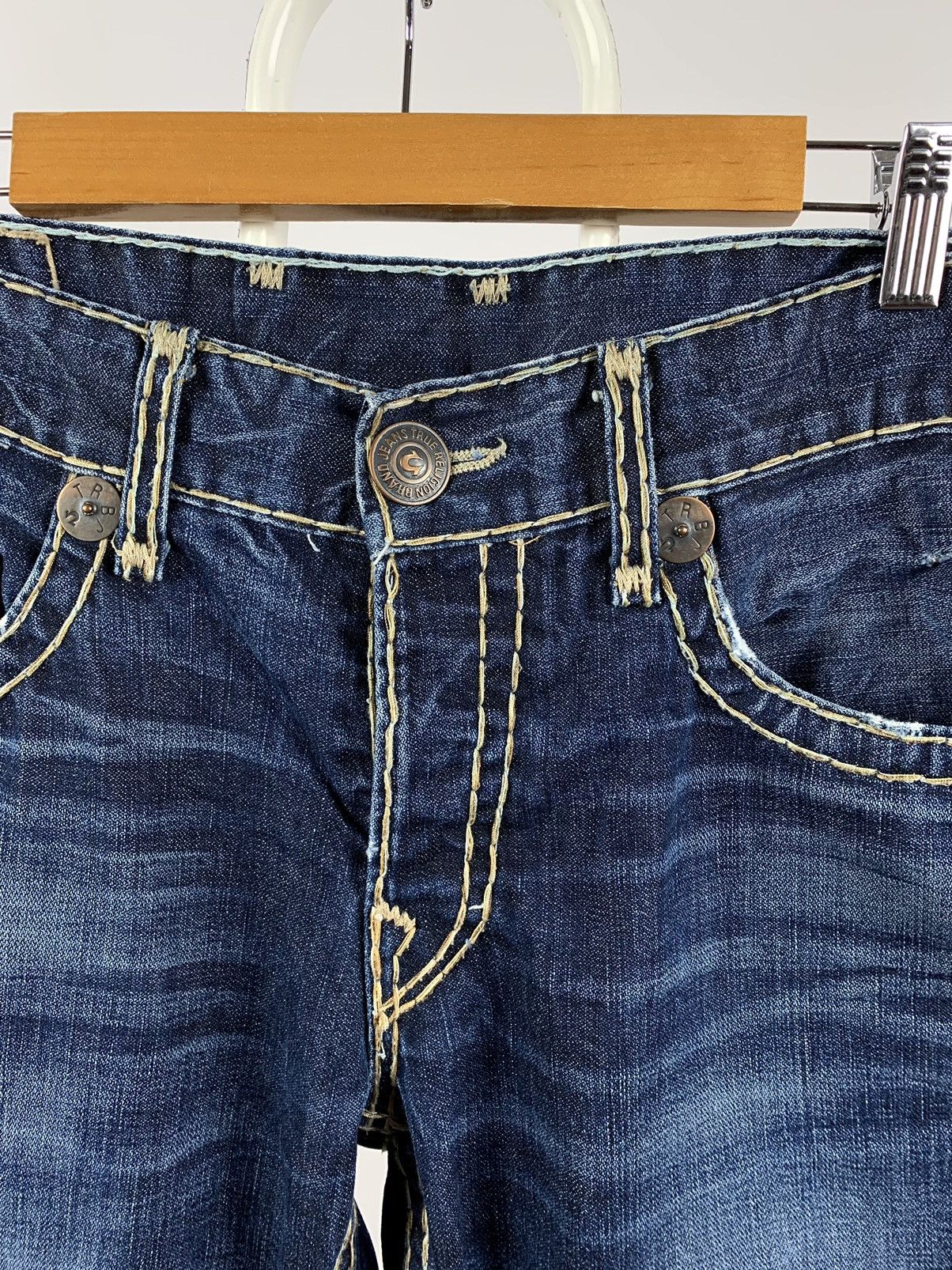 True Religion Vintage True Religion Distressed Navy Blue Denim Jeans Pants Size US 33 - 17 Thumbnail