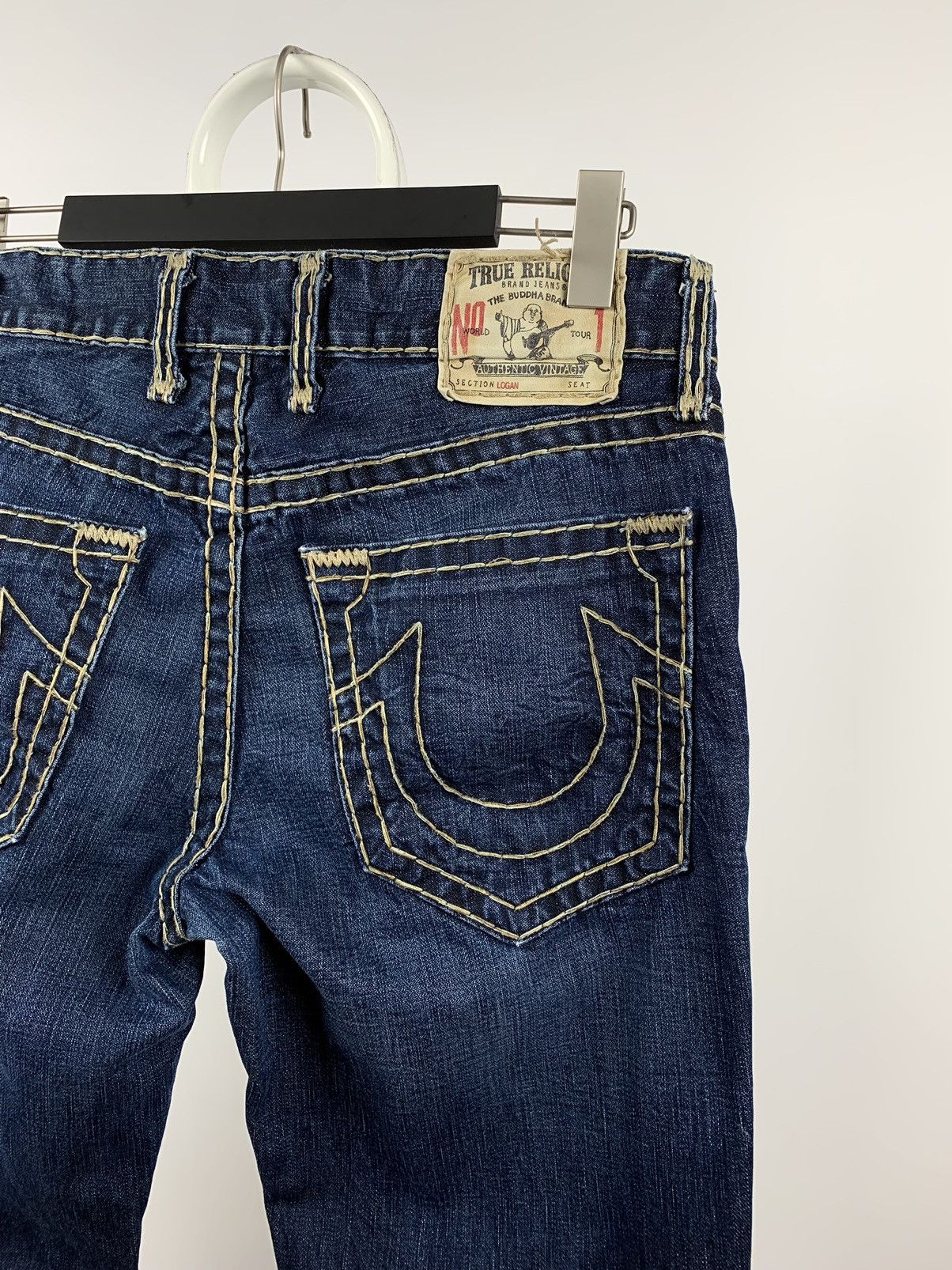 True Religion Vintage True Religion Distressed Navy Blue Denim Jeans Pants Size US 33 - 5 Thumbnail
