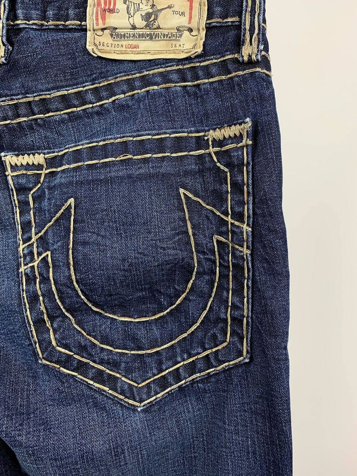 True Religion Vintage True Religion Distressed Navy Blue Denim Jeans Pants Size US 33 - 6 Thumbnail